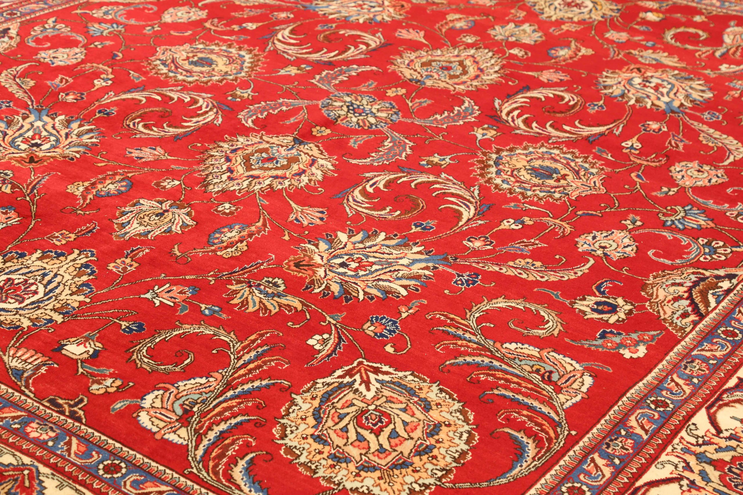 Thumbnail 7 for Antique Persian Tabriz Traditional Rug 65084