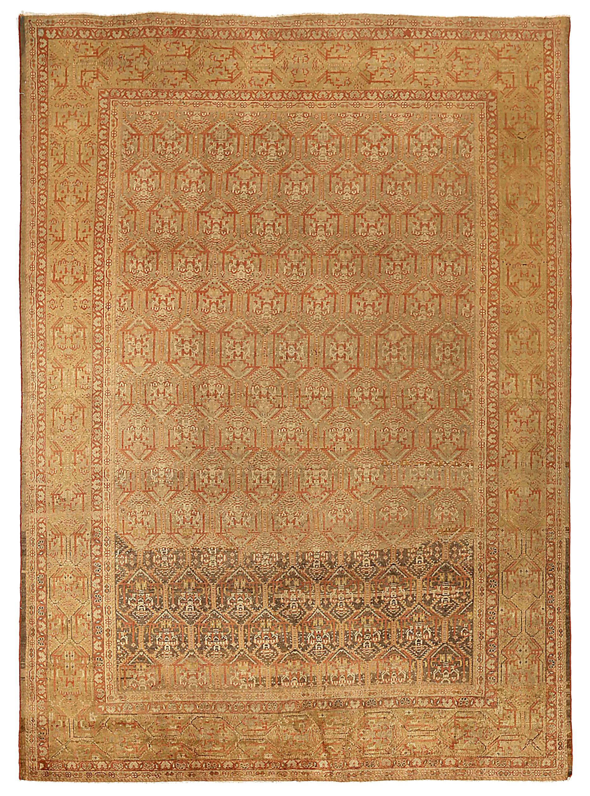 Thumbnail 6 for Antique Persian Mahal Transitional Rug 65491