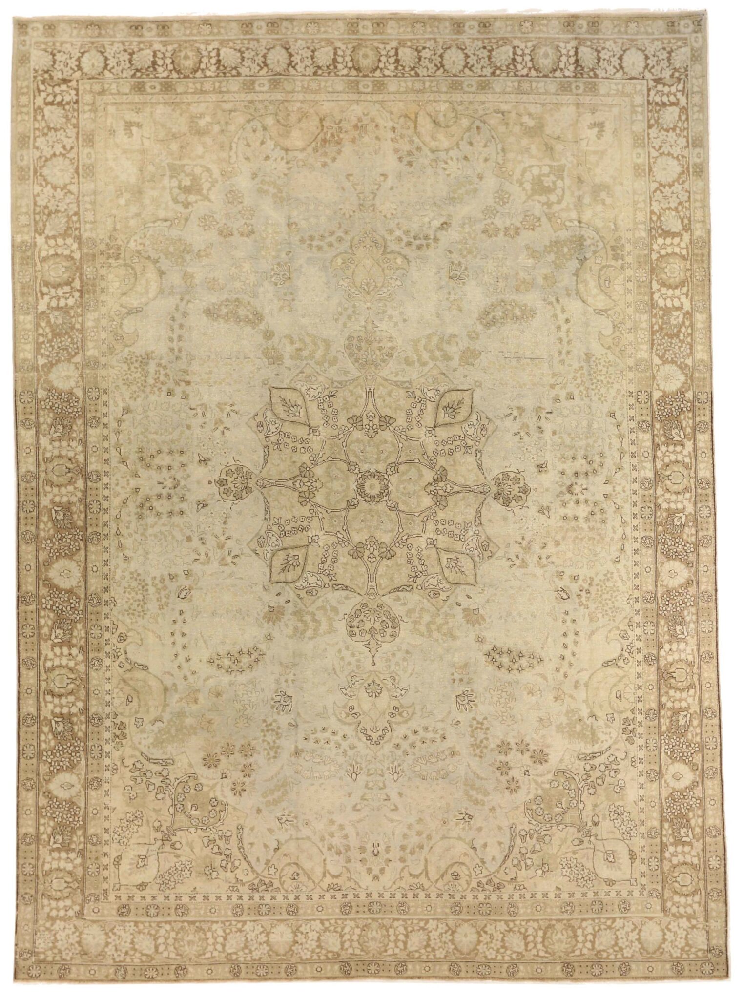 Thumbnail 15 for Antique Persian Tabriz Transitional Rug 67128