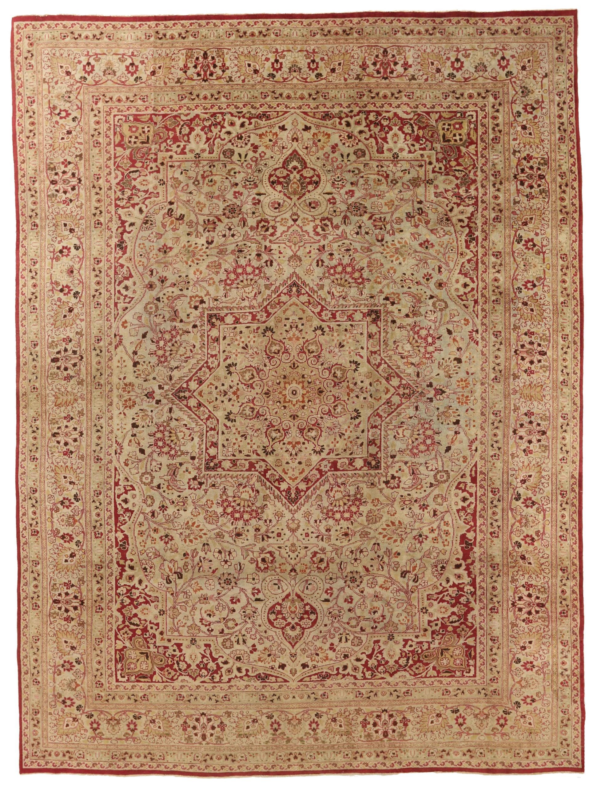 Thumbnail 5 for Antique Persian Mashad Transitional Rug 67137