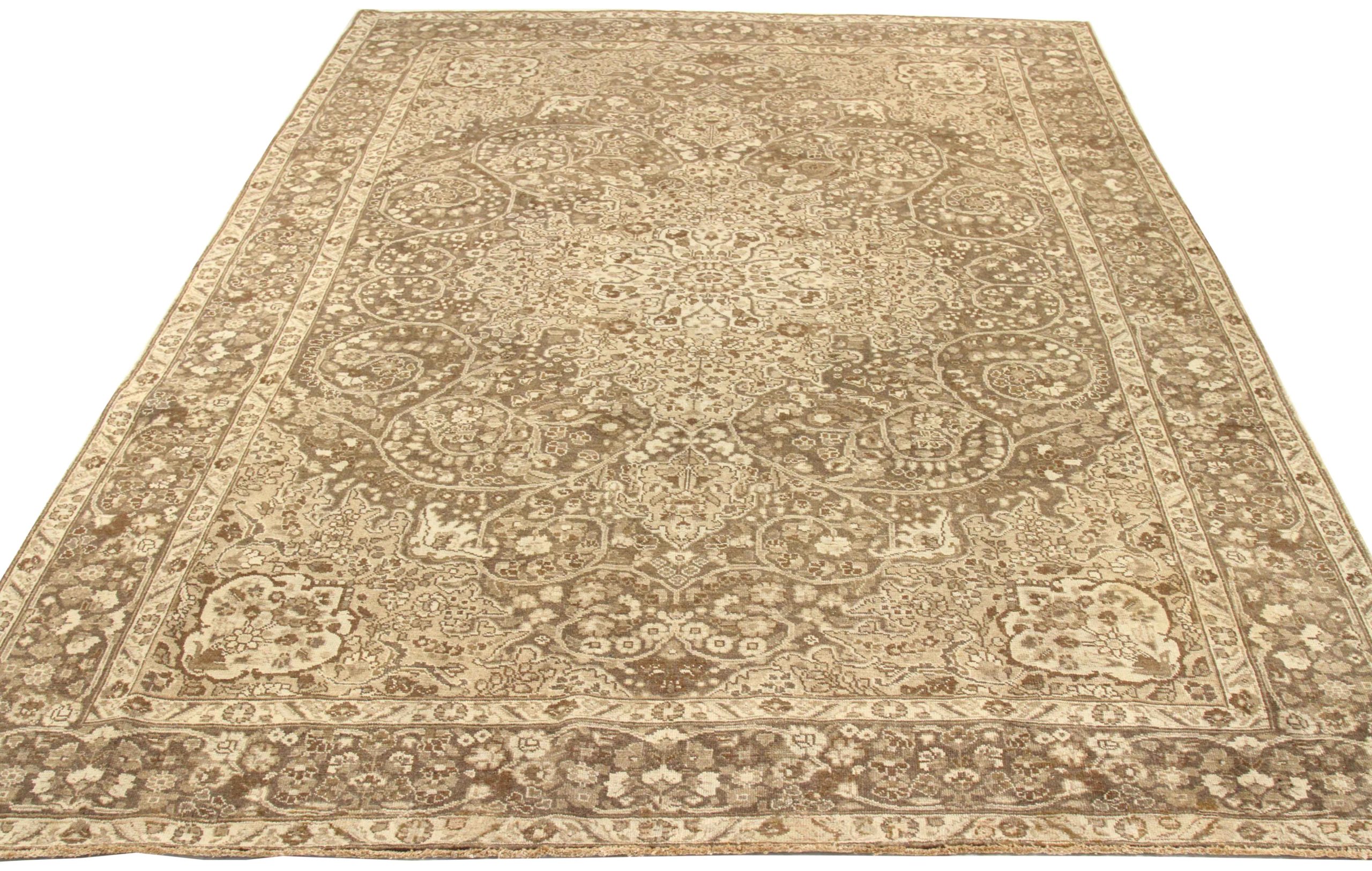 Thumbnail 14 for Antique Persian Tabriz Transitional Rug 67142