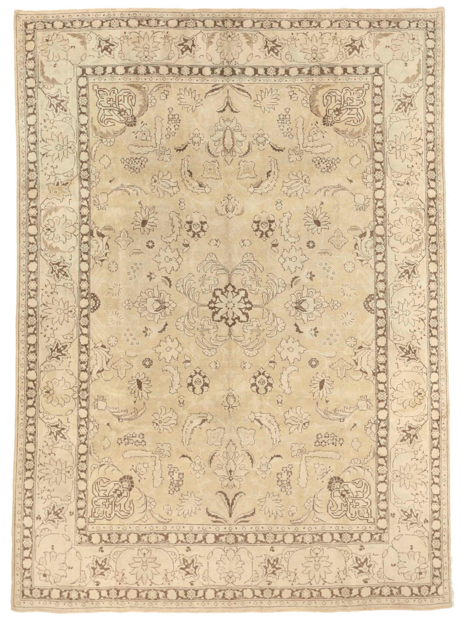 Thumbnail 15 for Antique Persian Tabriz Transitional Rug 67144