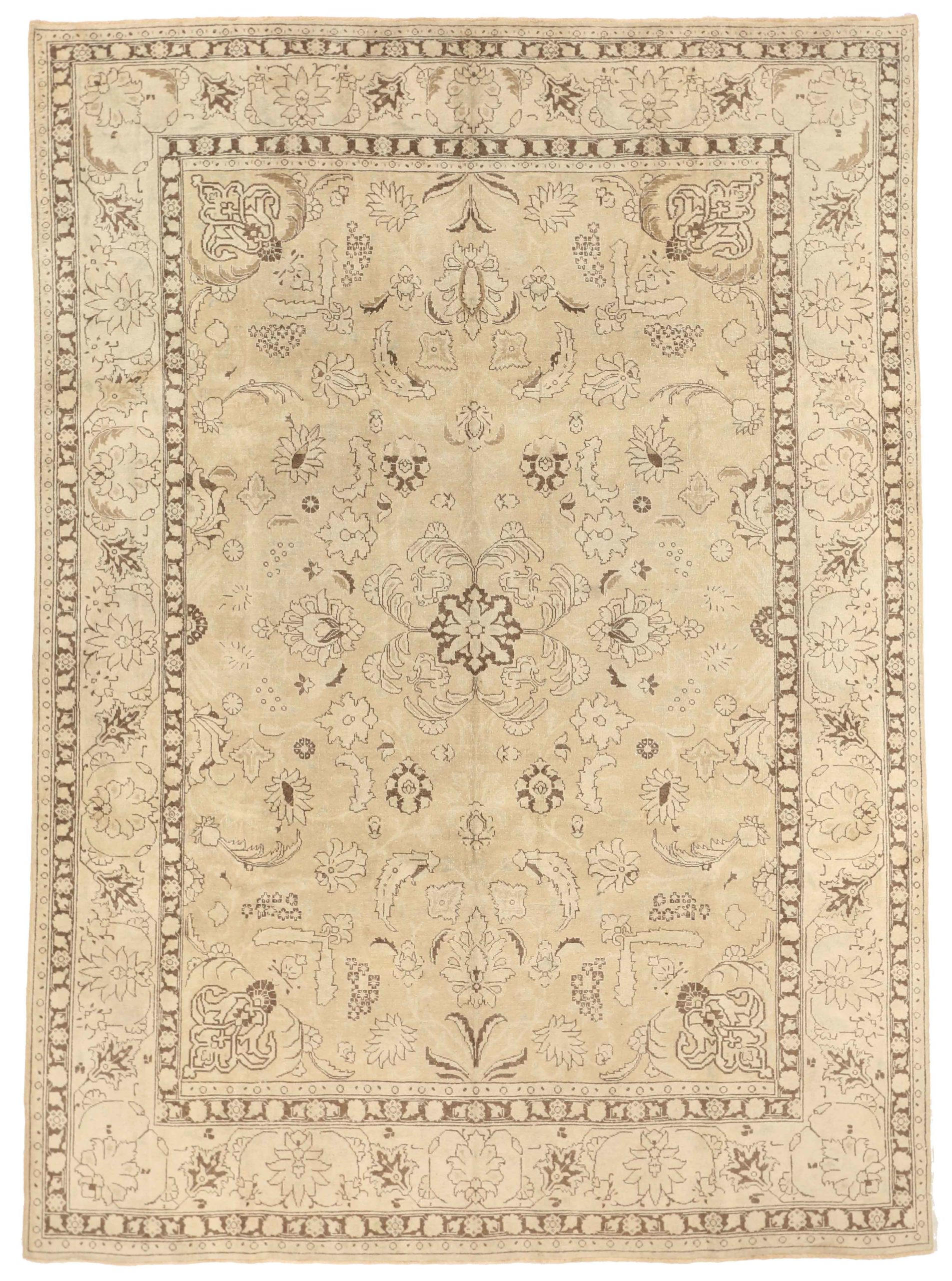 Thumbnail 7 for Antique Persian Tabriz Transitional Rug 67144