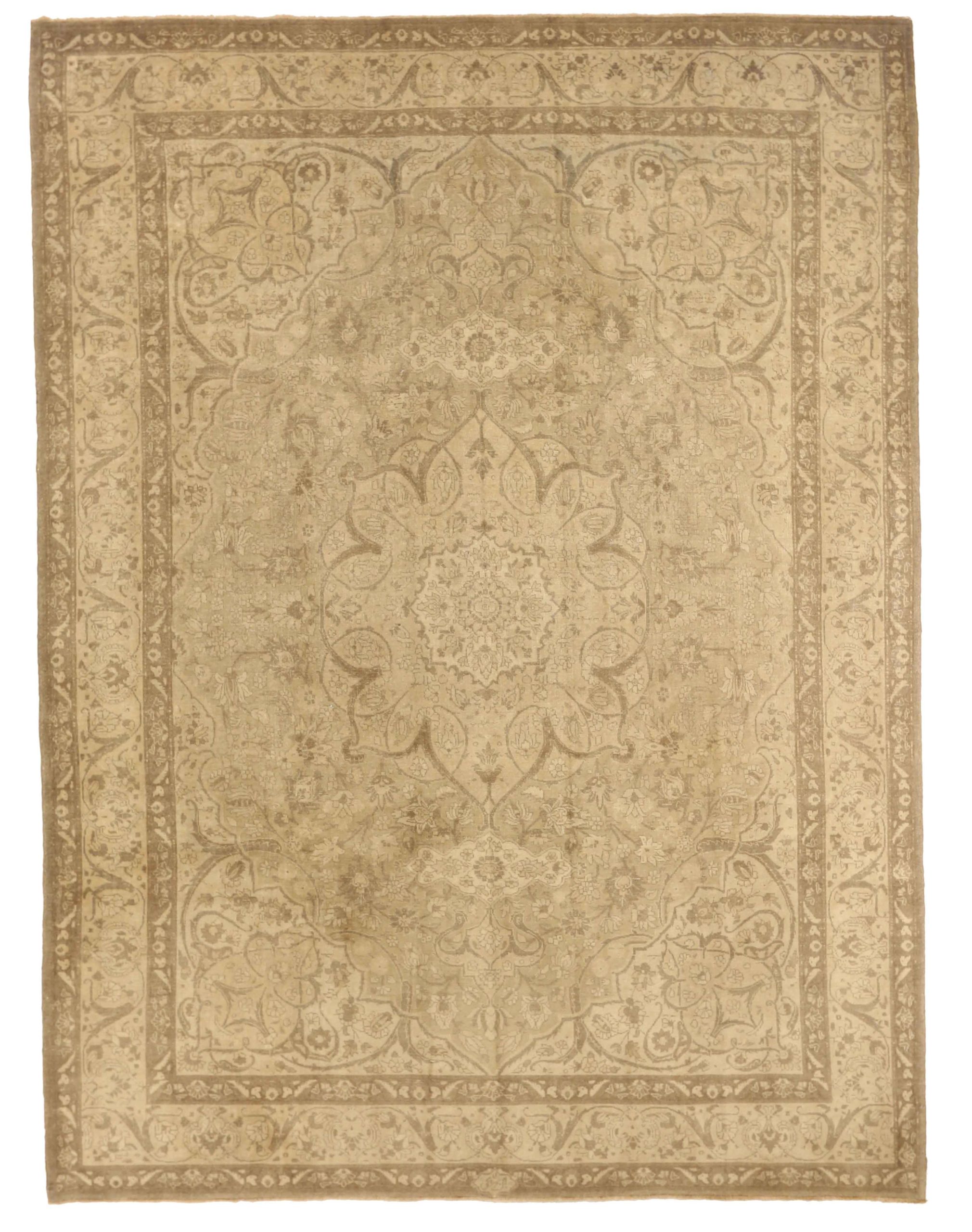 Thumbnail 11 for Antique Persian Tabriz Transitional Rug 67169