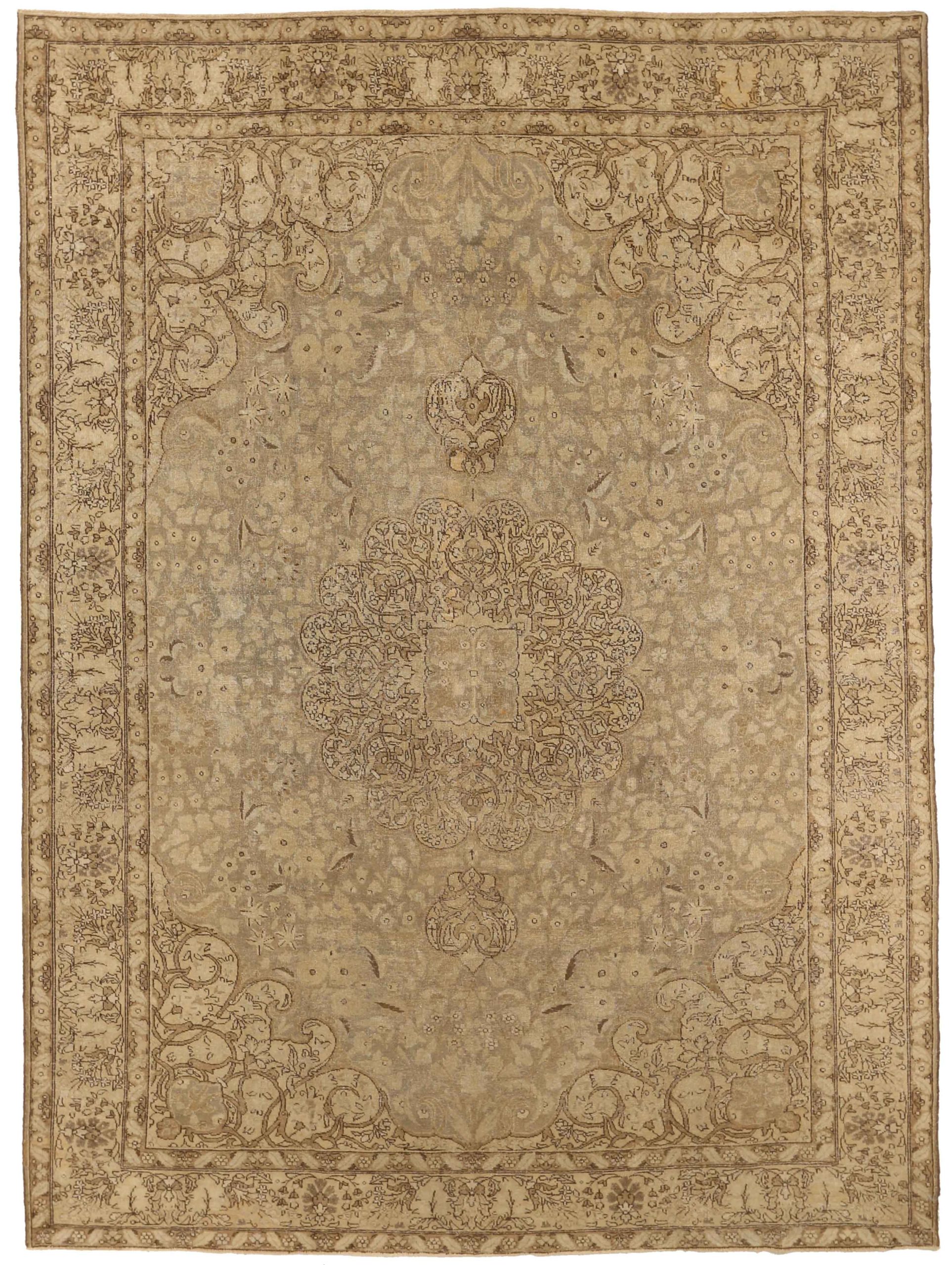 Thumbnail 4 for Antique Persian Tabriz Transitional Rug 67179