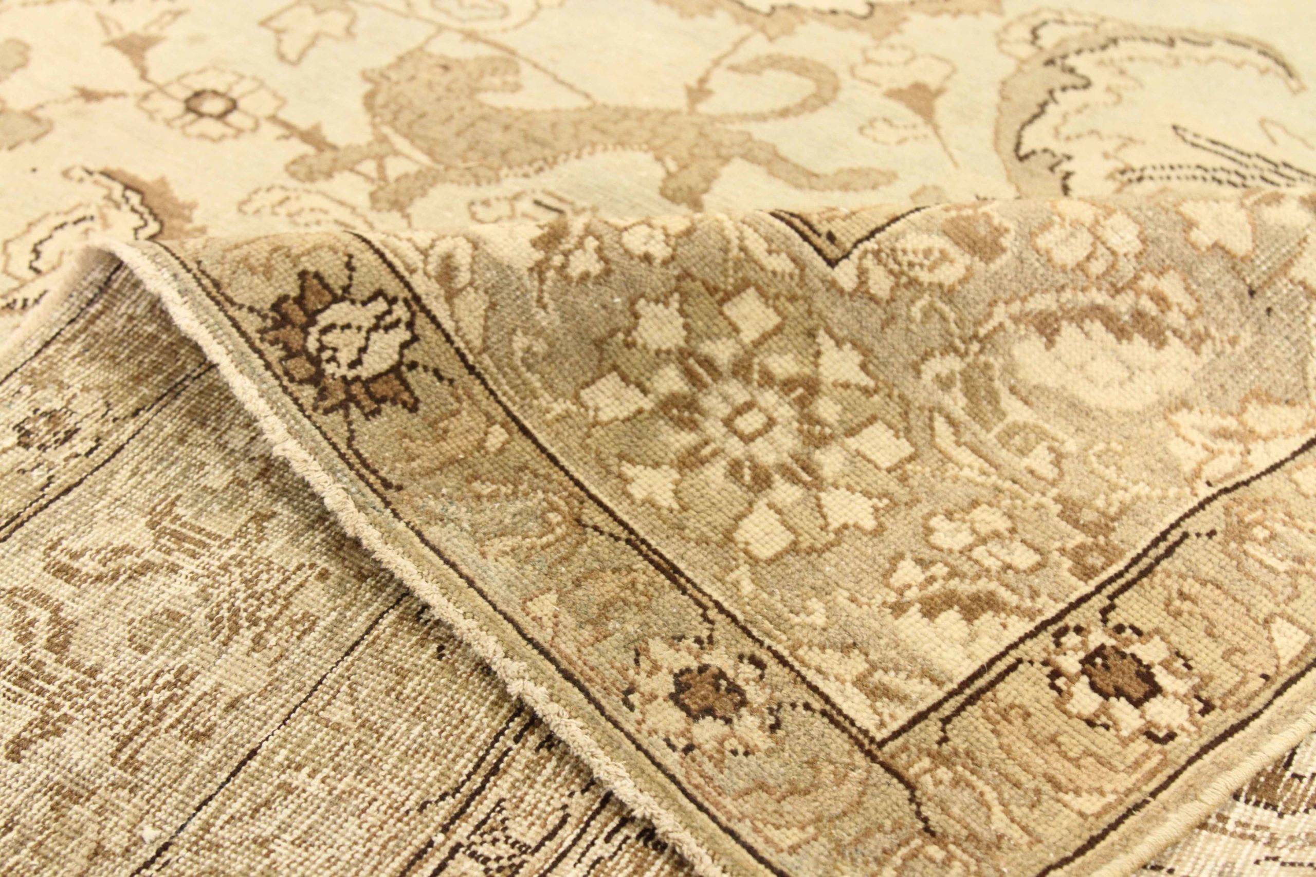 Thumbnail 15 for Antique Persian Tabriz Transitional Rug 67190