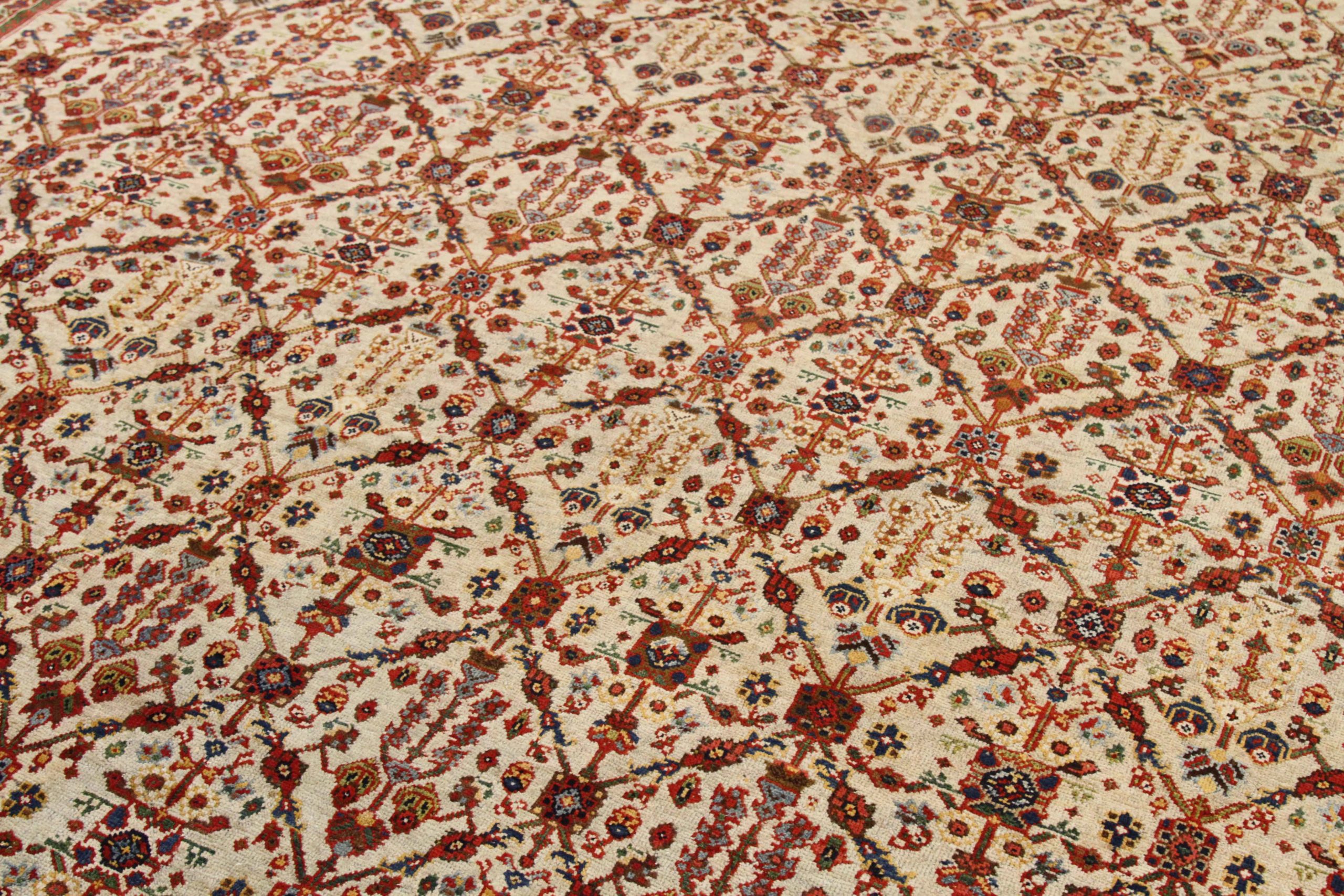 Thumbnail 11 for Antique Persian Meshkabad Traditional Rug 67863