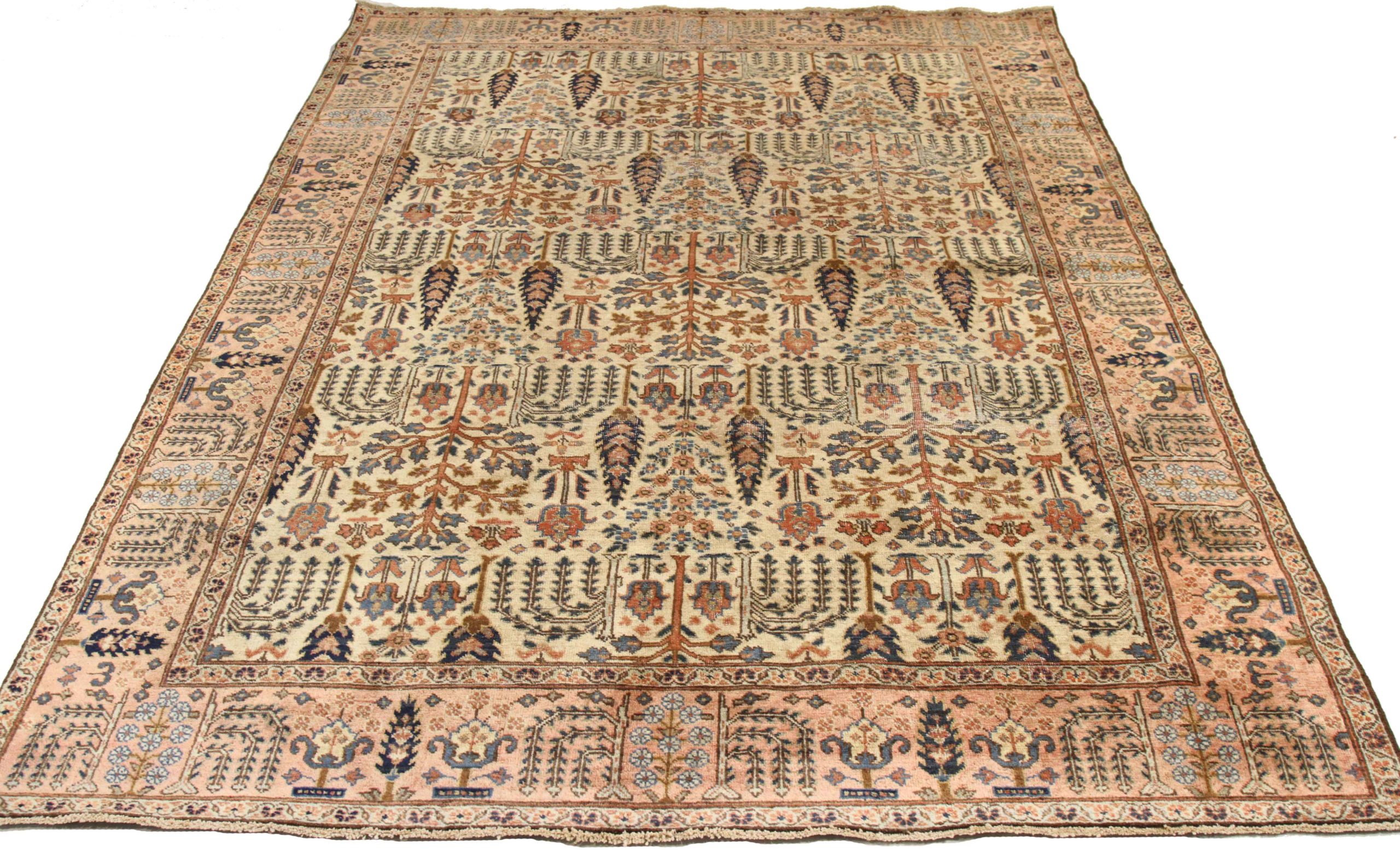 Thumbnail 15 for Antique Persian Tabriz Transitional Rug 67868