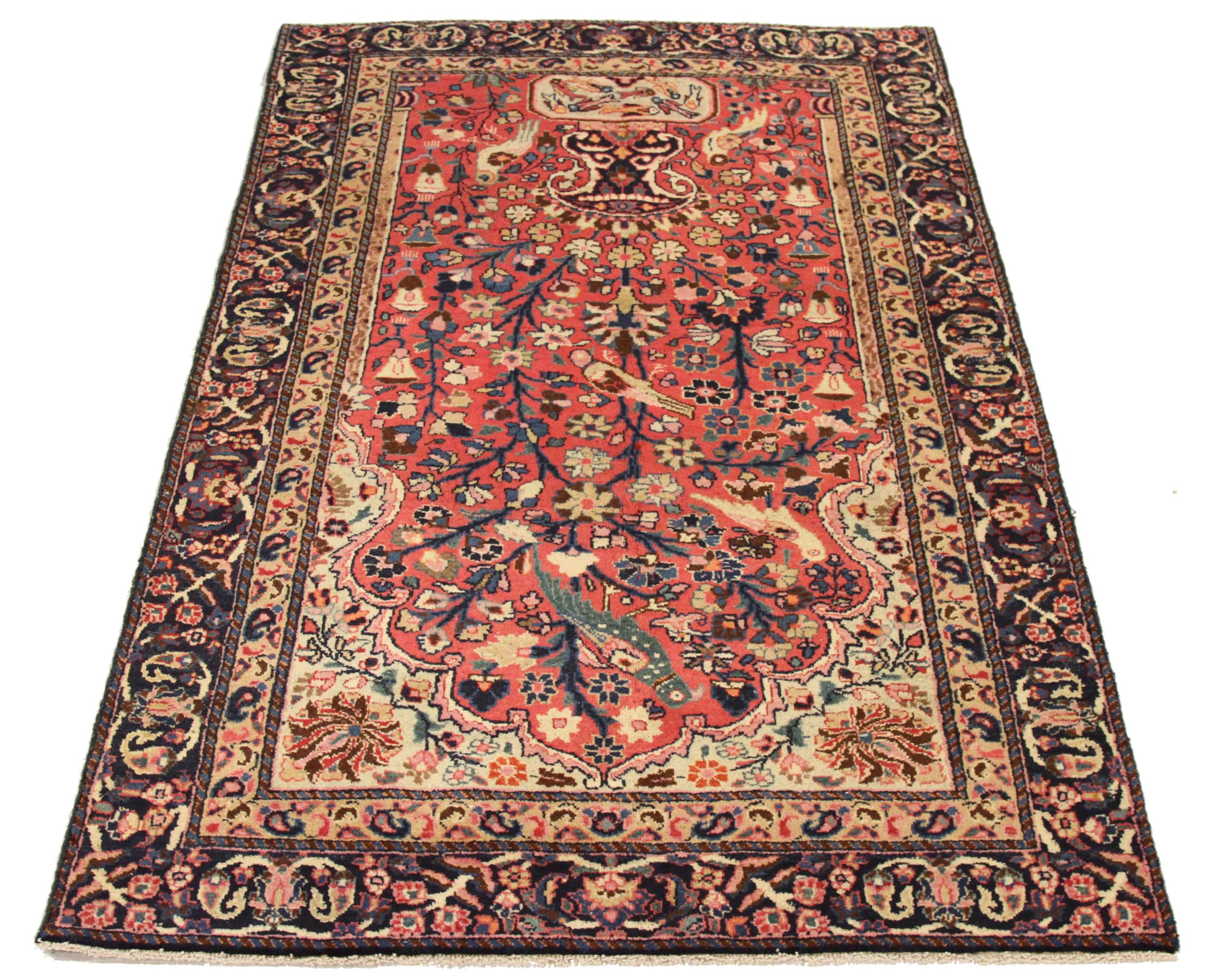 Thumbnail 4 for Antique Persian Mashad Traditional Rug 67869