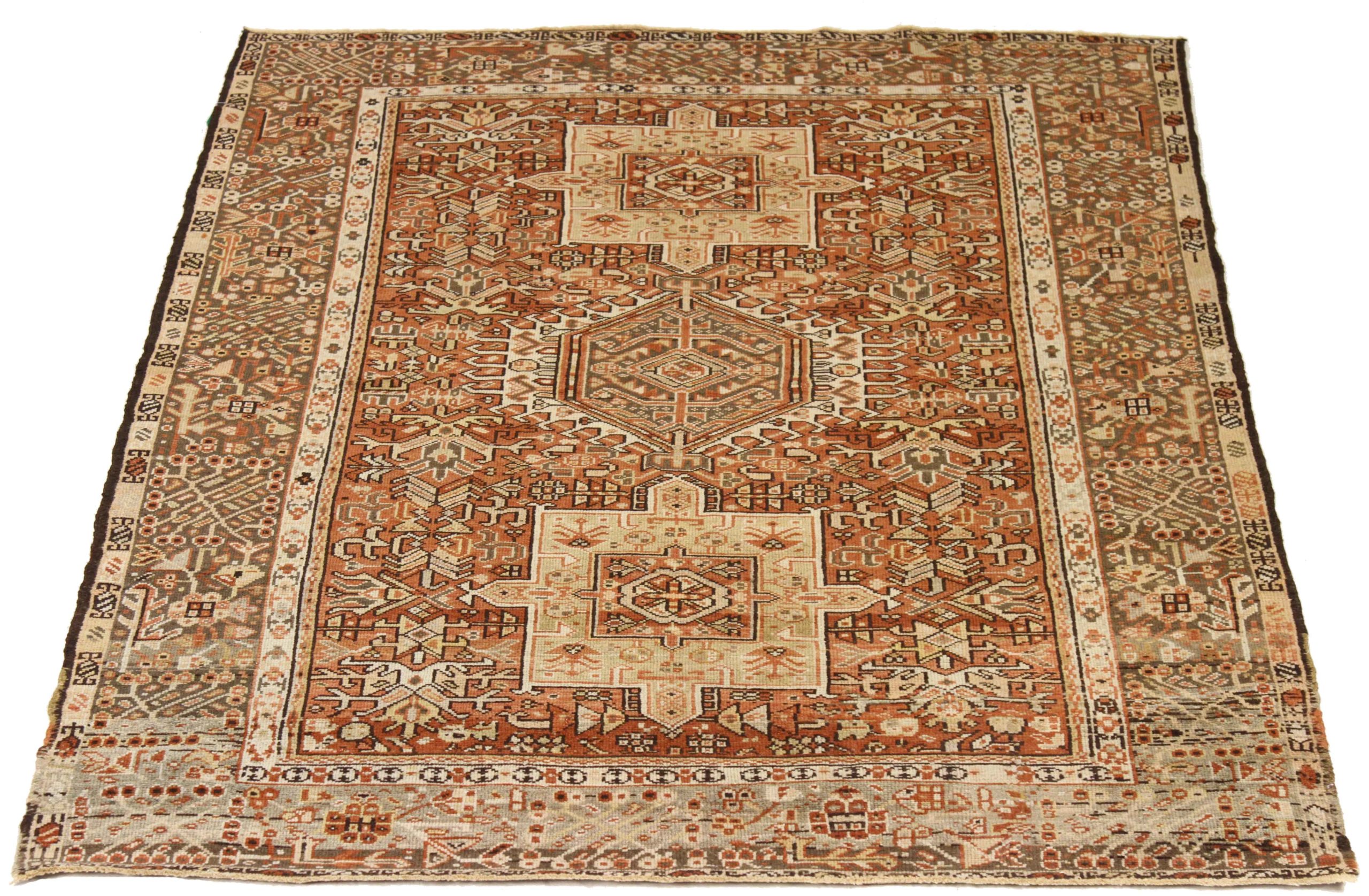 Thumbnail 15 for Antique Persian Gharajeh Traditional Rug 67918