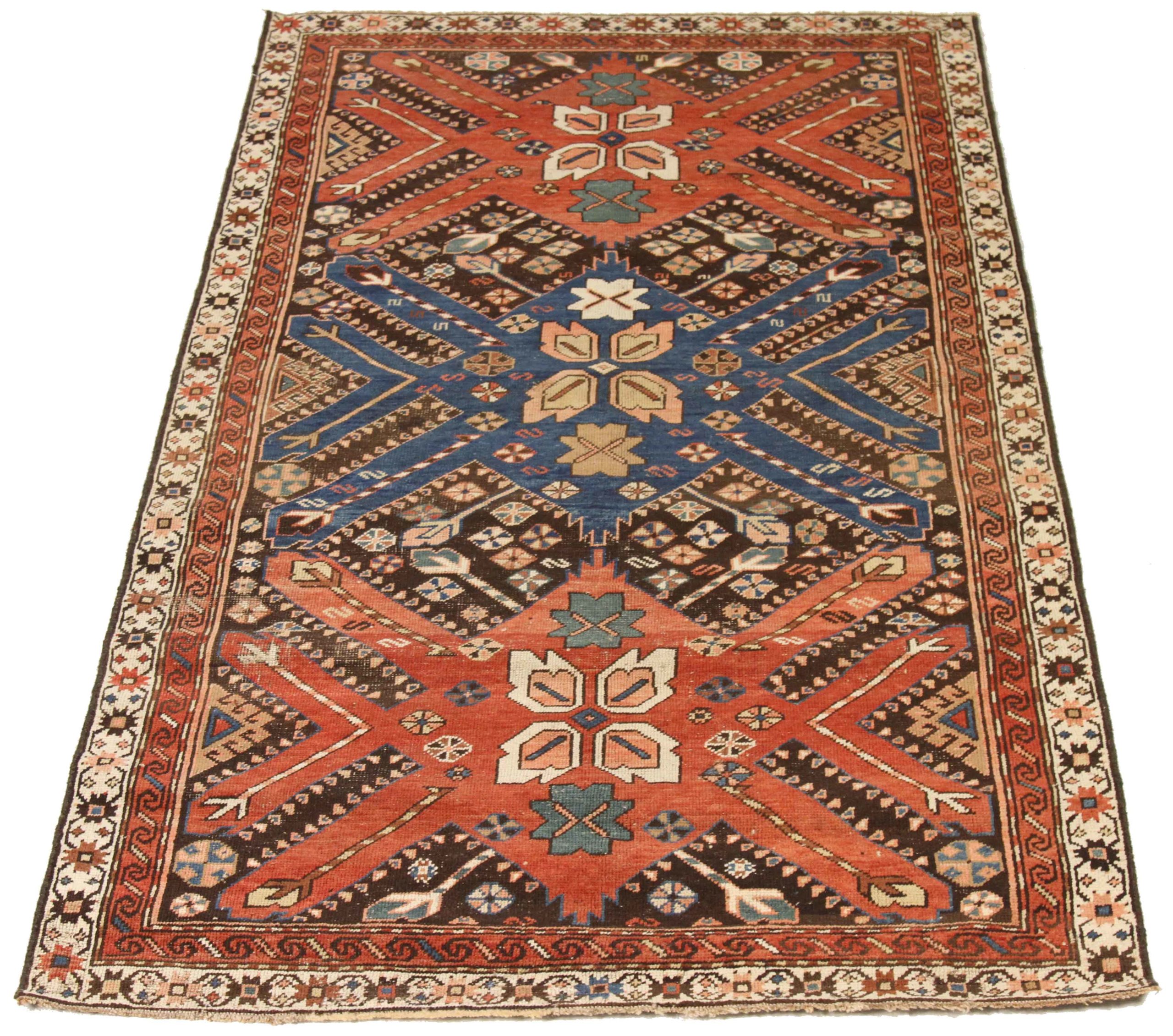 Thumbnail 6 for Antique Persian Shiraz Traditional Rug 67919