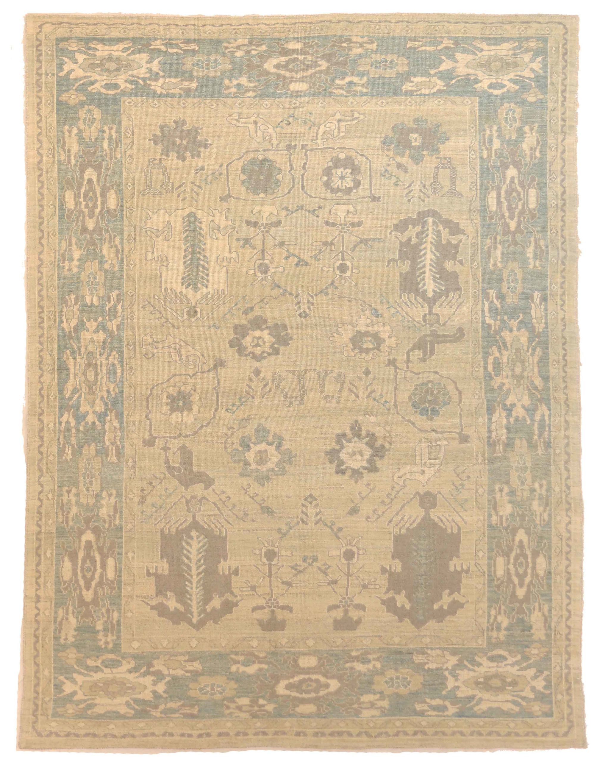 Thumbnail 3 for Persian Oushak Traditional Rug 68068