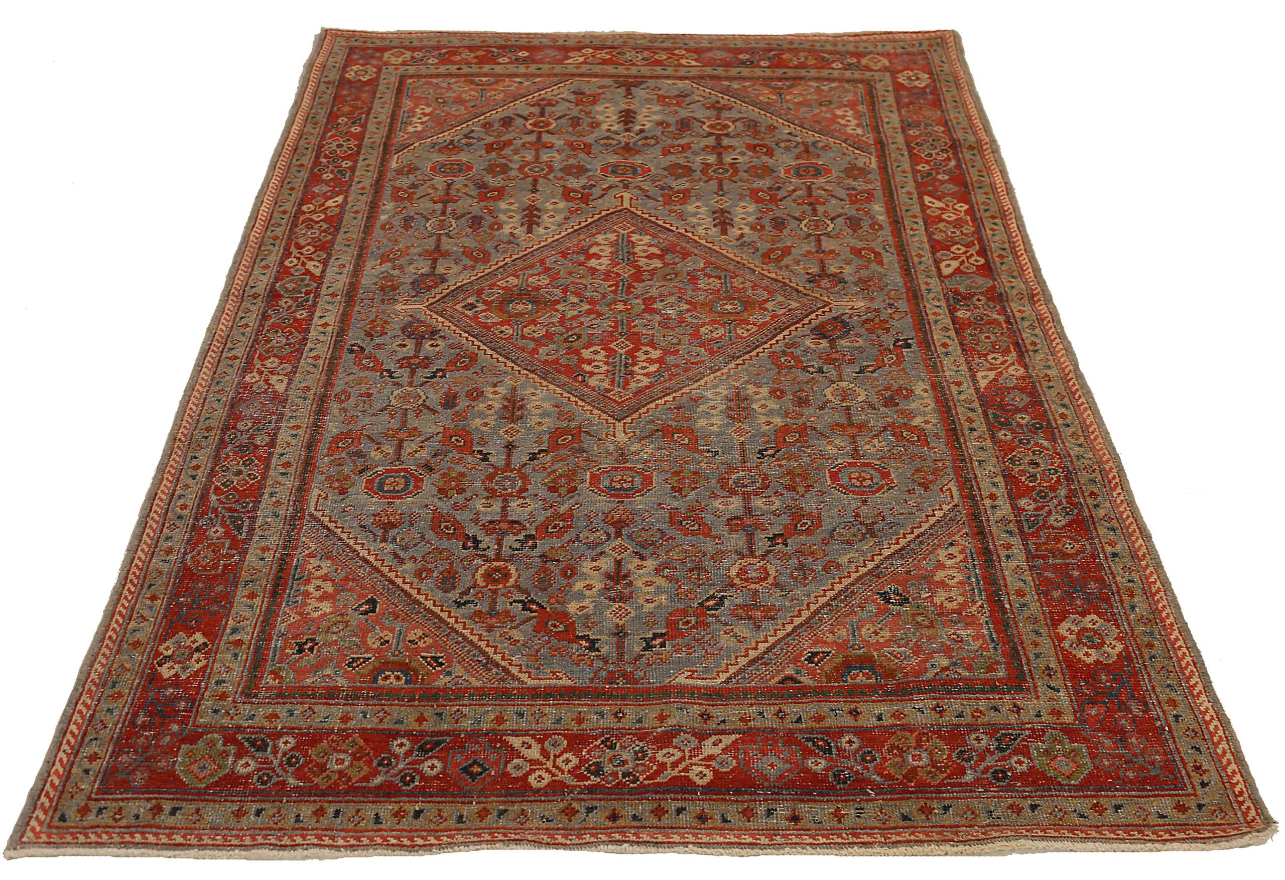Thumbnail 12 for Antique Persian Meshkabad Transitional Rug 68081