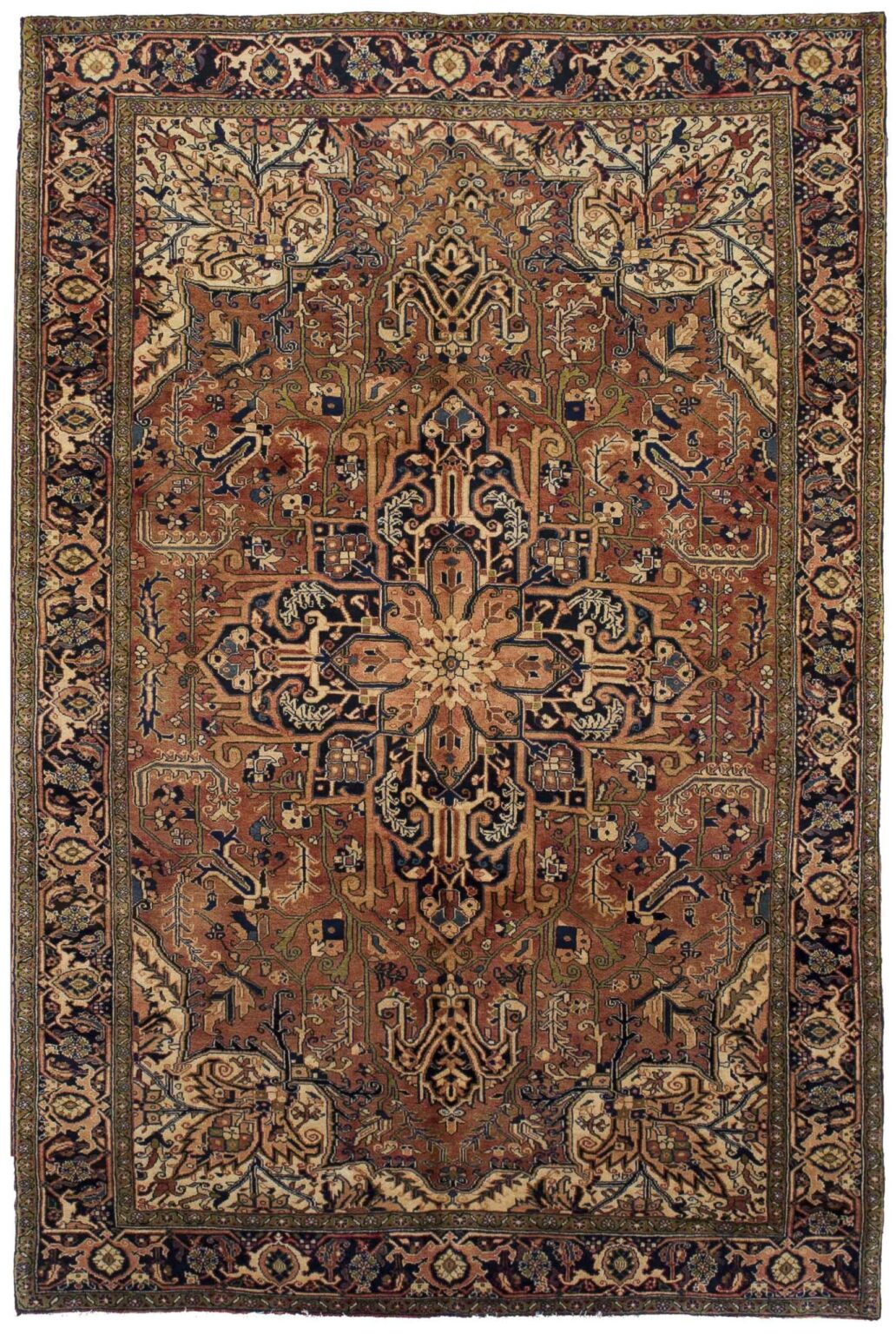 Thumbnail 12 for Antique Persian Heriz Traditional Rug 10726