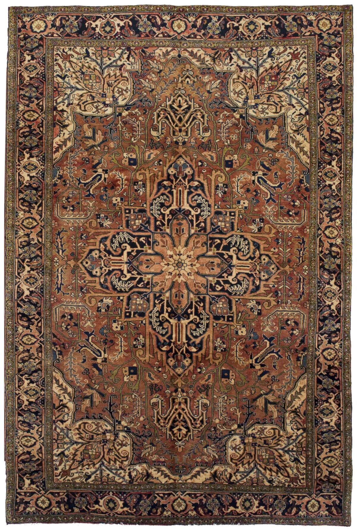 Thumbnail 10 for Antique Persian Heriz Traditional Rug 10726