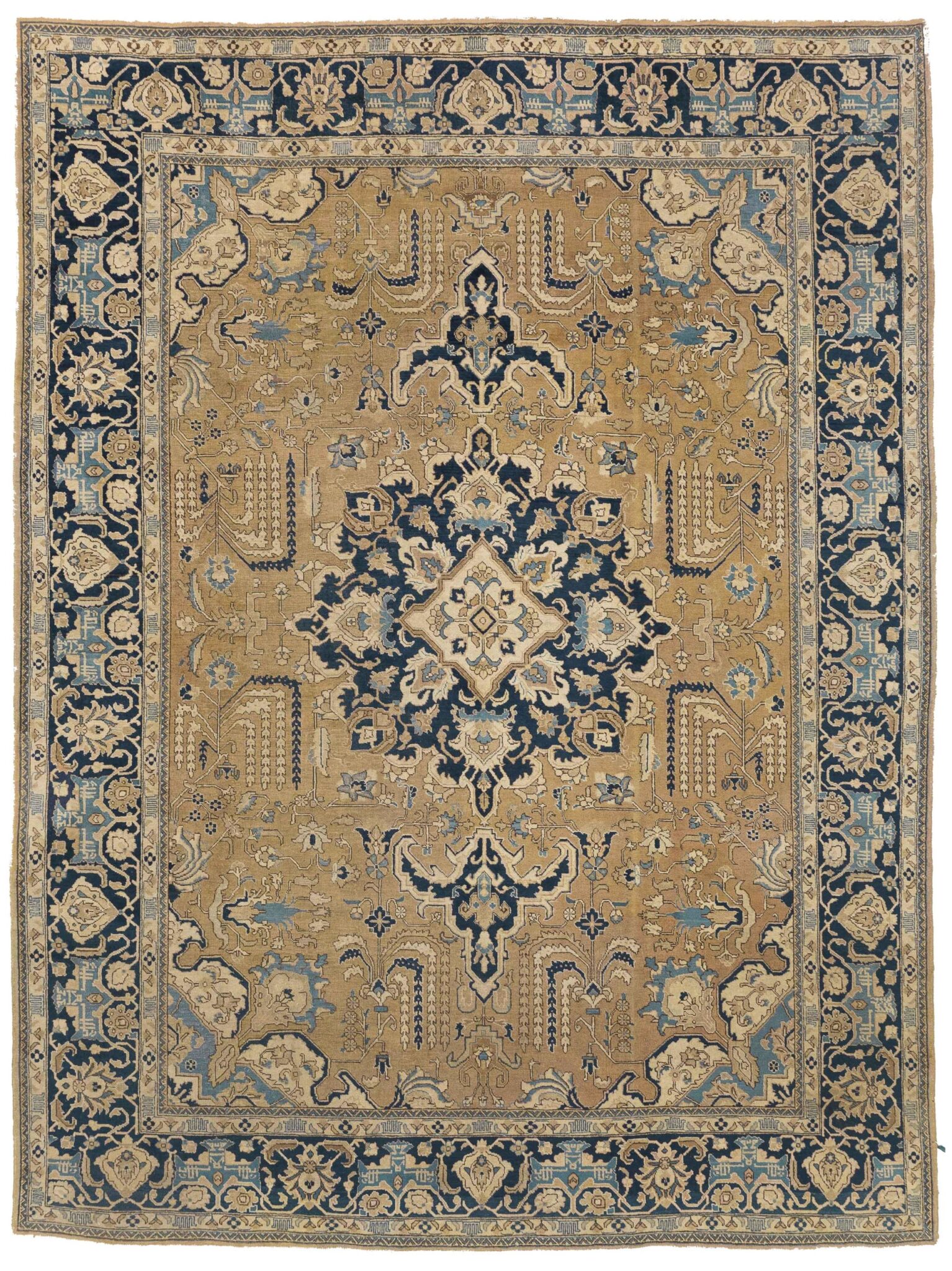 Thumbnail 11 for Antique Persian Tabriz Traditional Rug 10783