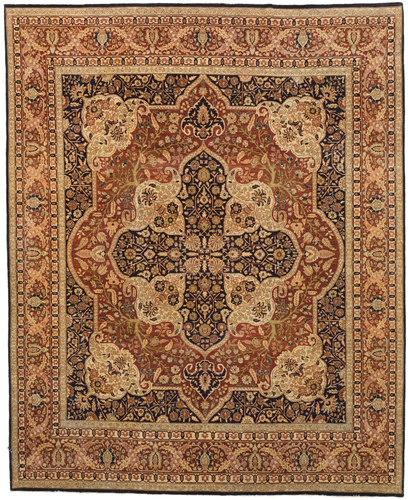 Thumbnail 8 for Turkey Tabriz Traditional Rug 13831