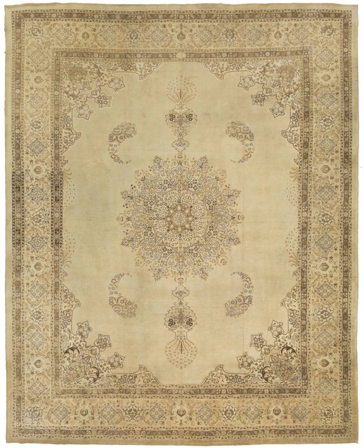 Thumbnail 9 for Antique Persian Tabriz Transitional Rug 16199