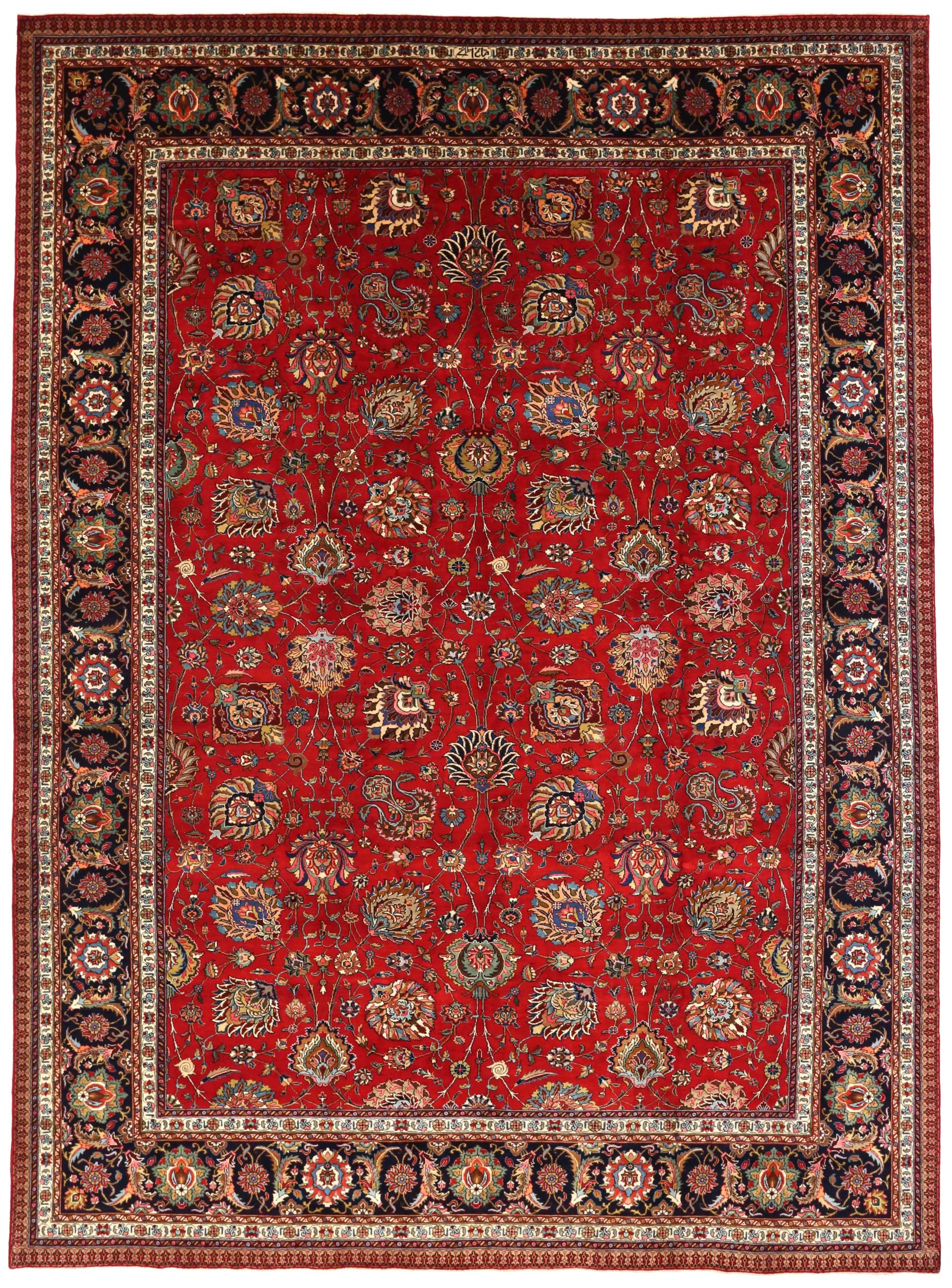Thumbnail 6 for Antique Persian Tabriz Traditional Rug 68905