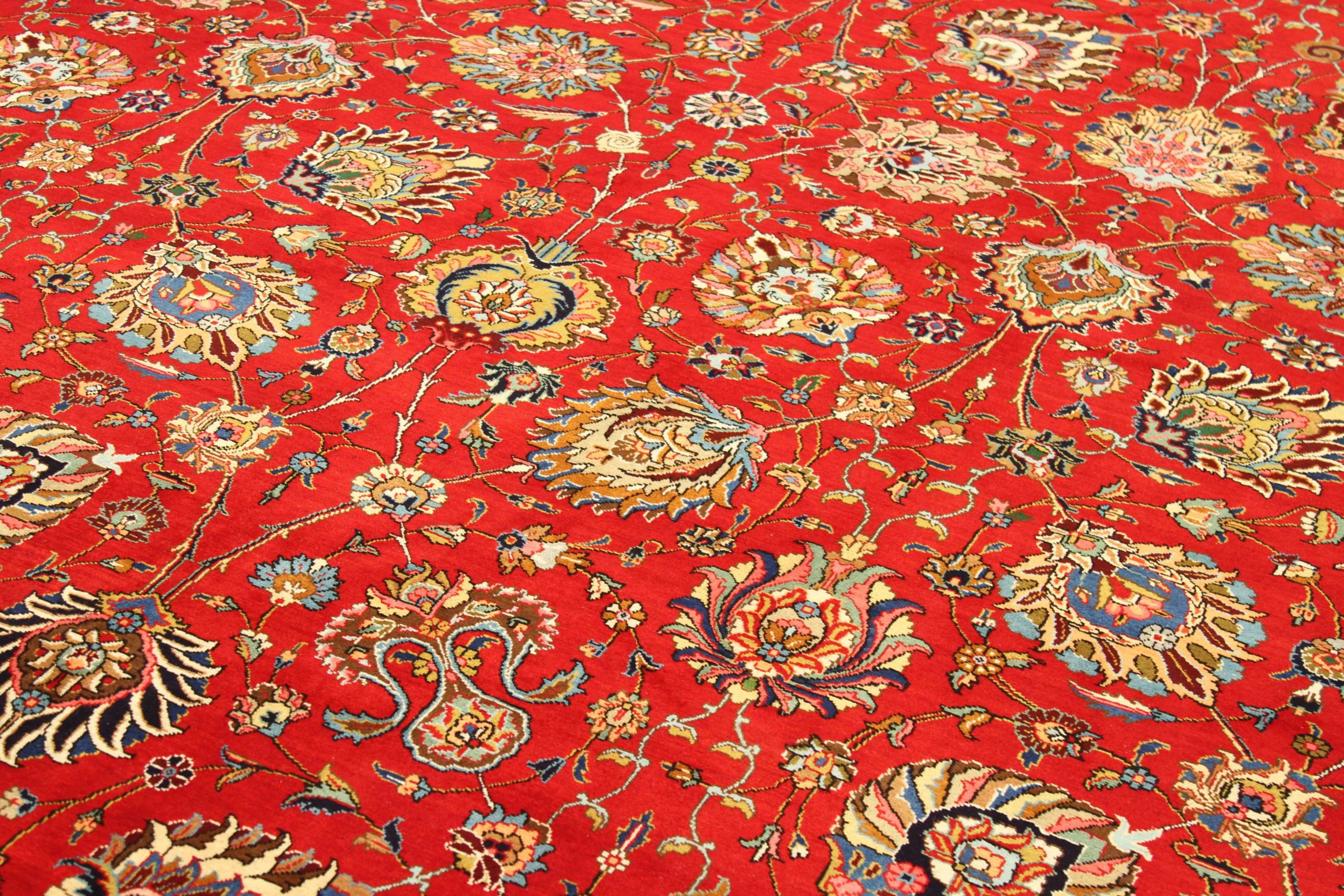 Thumbnail 14 for Antique Persian Tabriz Traditional Rug 68905