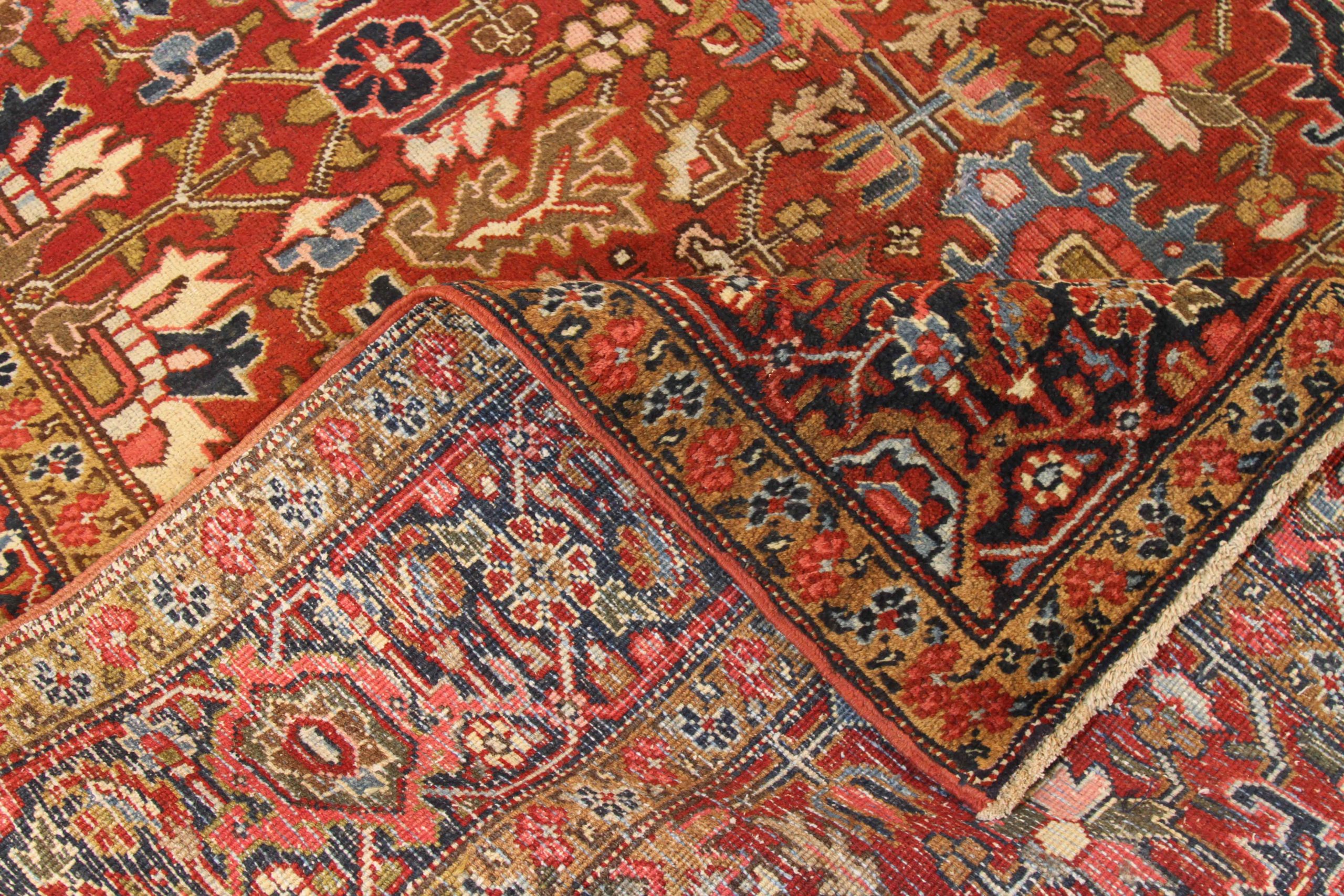 Thumbnail 11 for Antique Persian Heriz Traditional Rug 69512