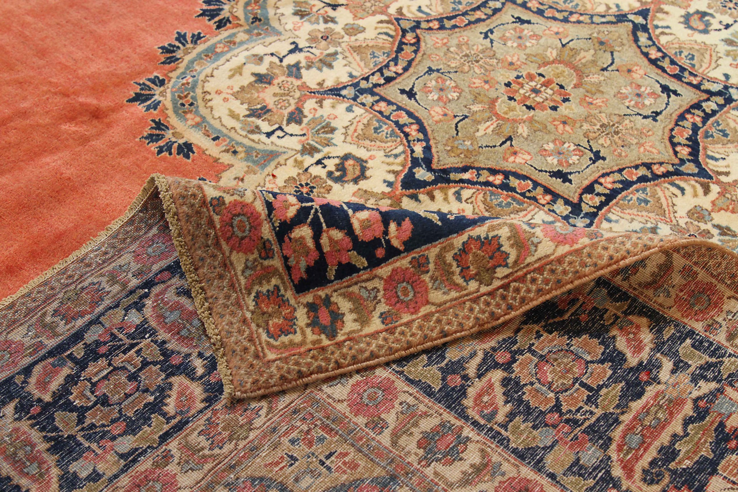 Thumbnail 10 for Antique Persian Tabriz Traditional Rug 69516