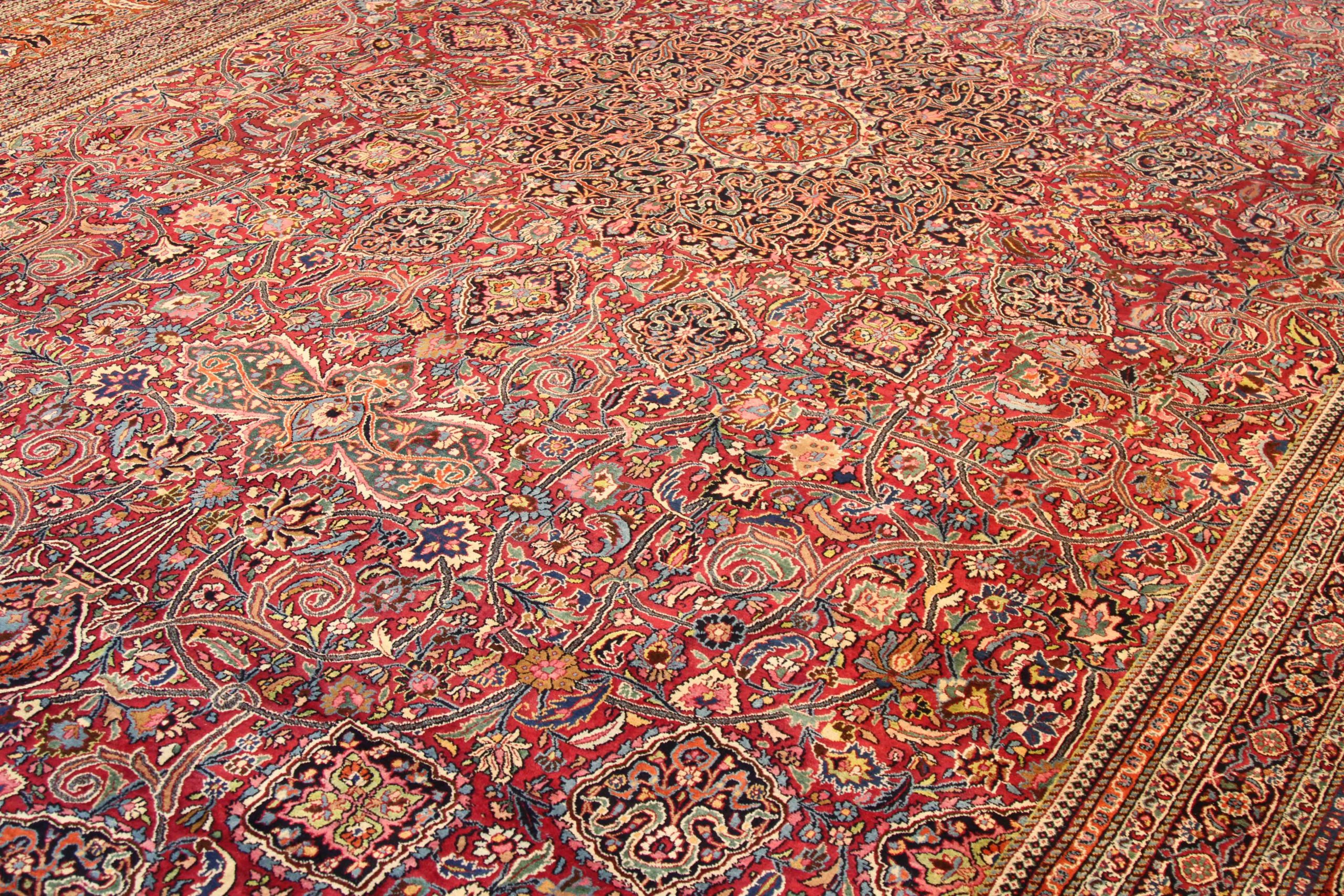 Thumbnail 11 for Antique Persian Mashad Traditional Rug 69536