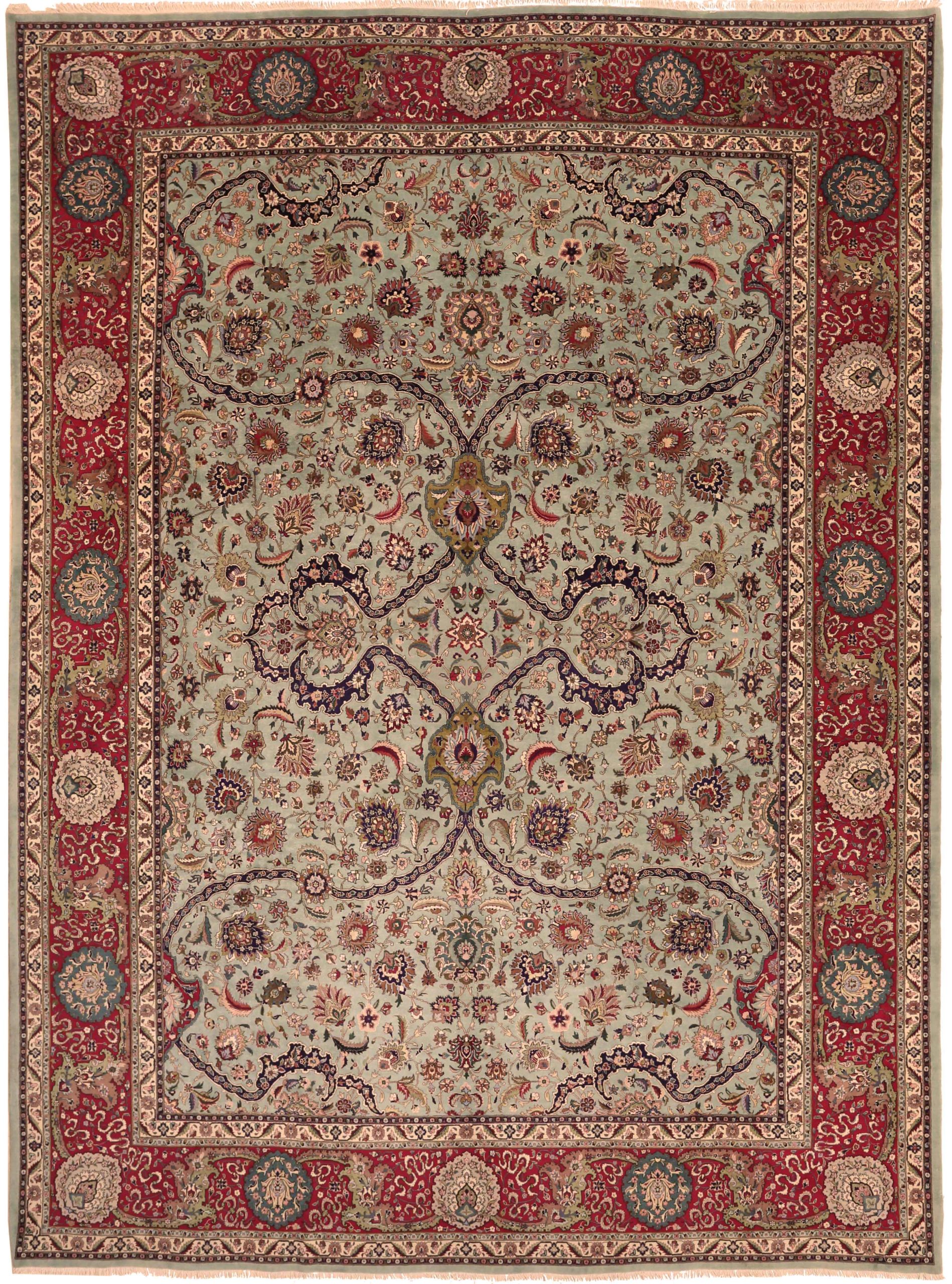 Thumbnail 6 for Antique Persian Tabriz Traditional Rug 69549