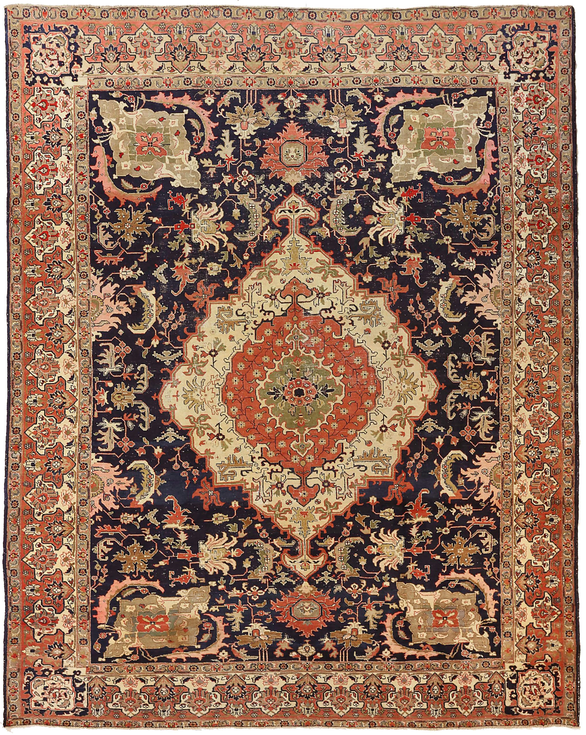 Thumbnail 11 for Antique Persian Tabriz Traditional Rug 69608