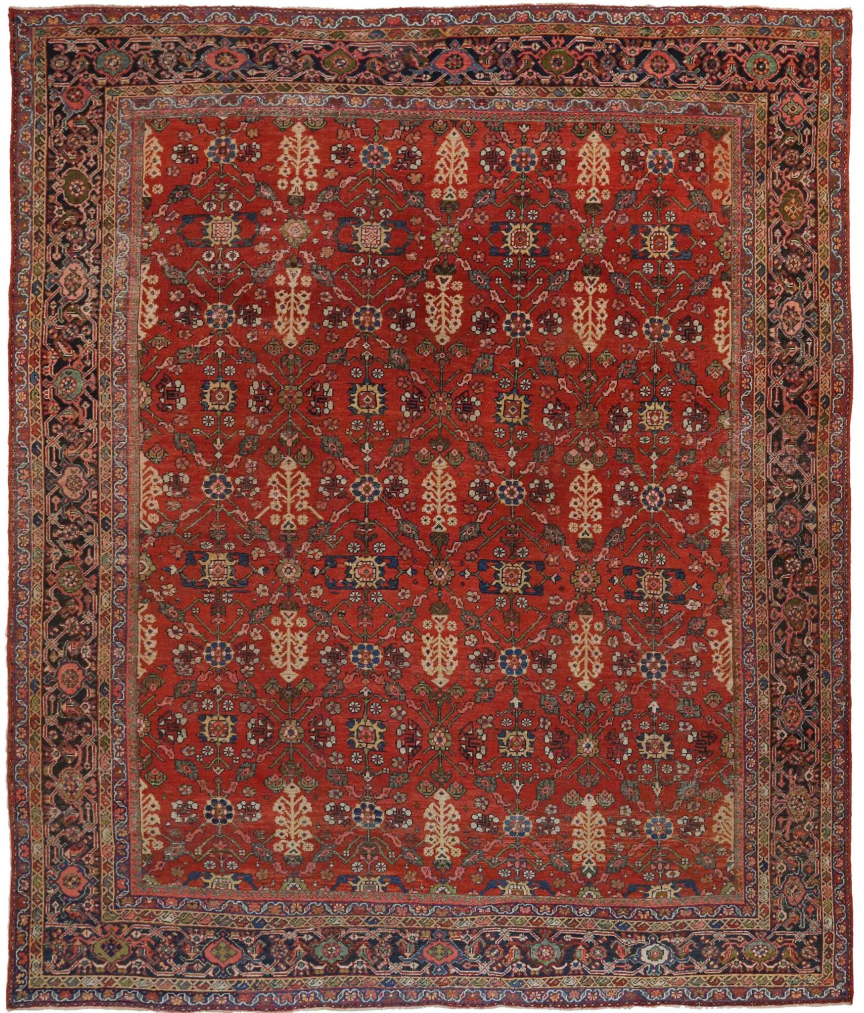 Thumbnail 14 for Antique Persian Meshkabad Traditional Rug 69748