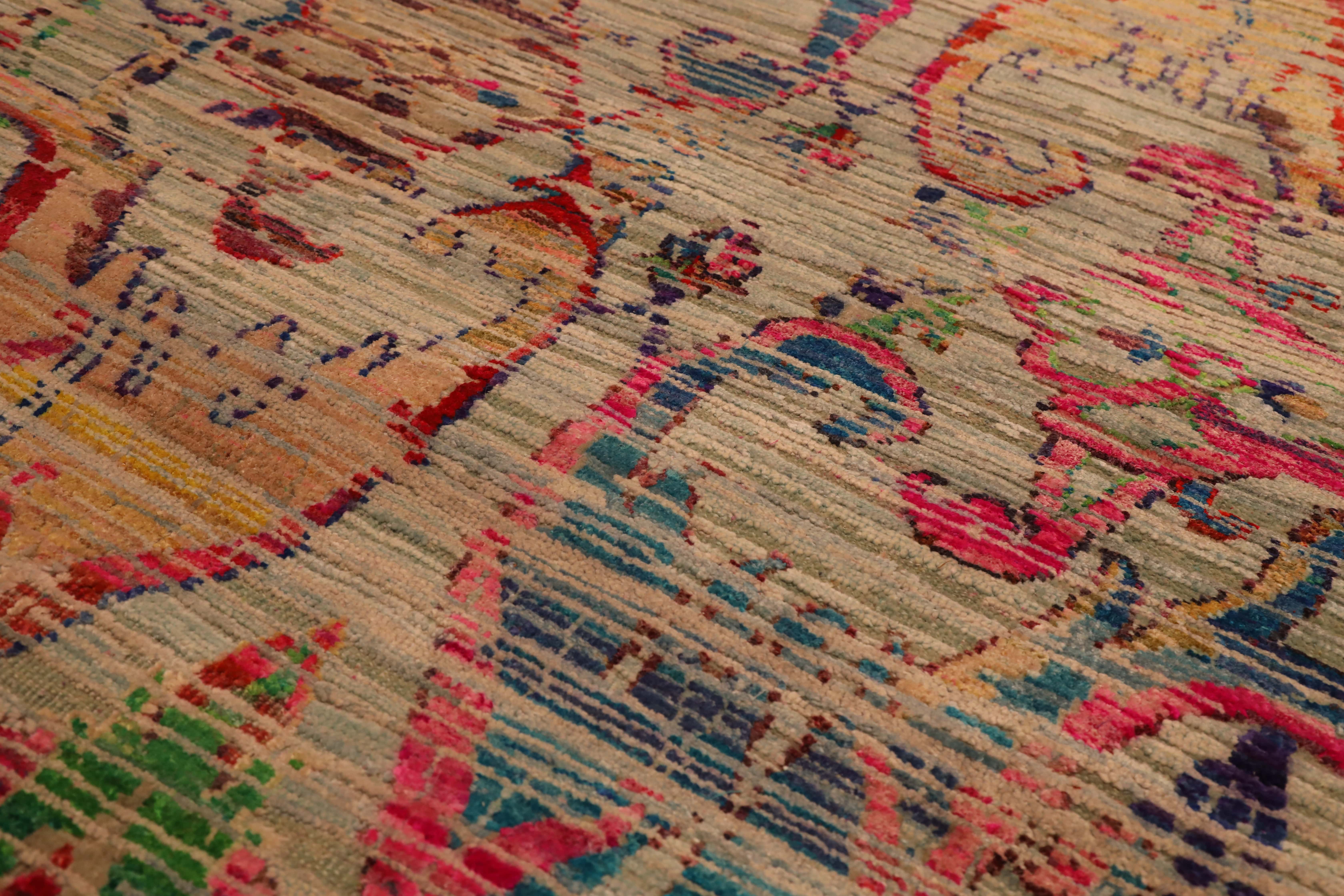 Thumbnail 7 for India Sari Silk Modern / Contemporary Rug 94210