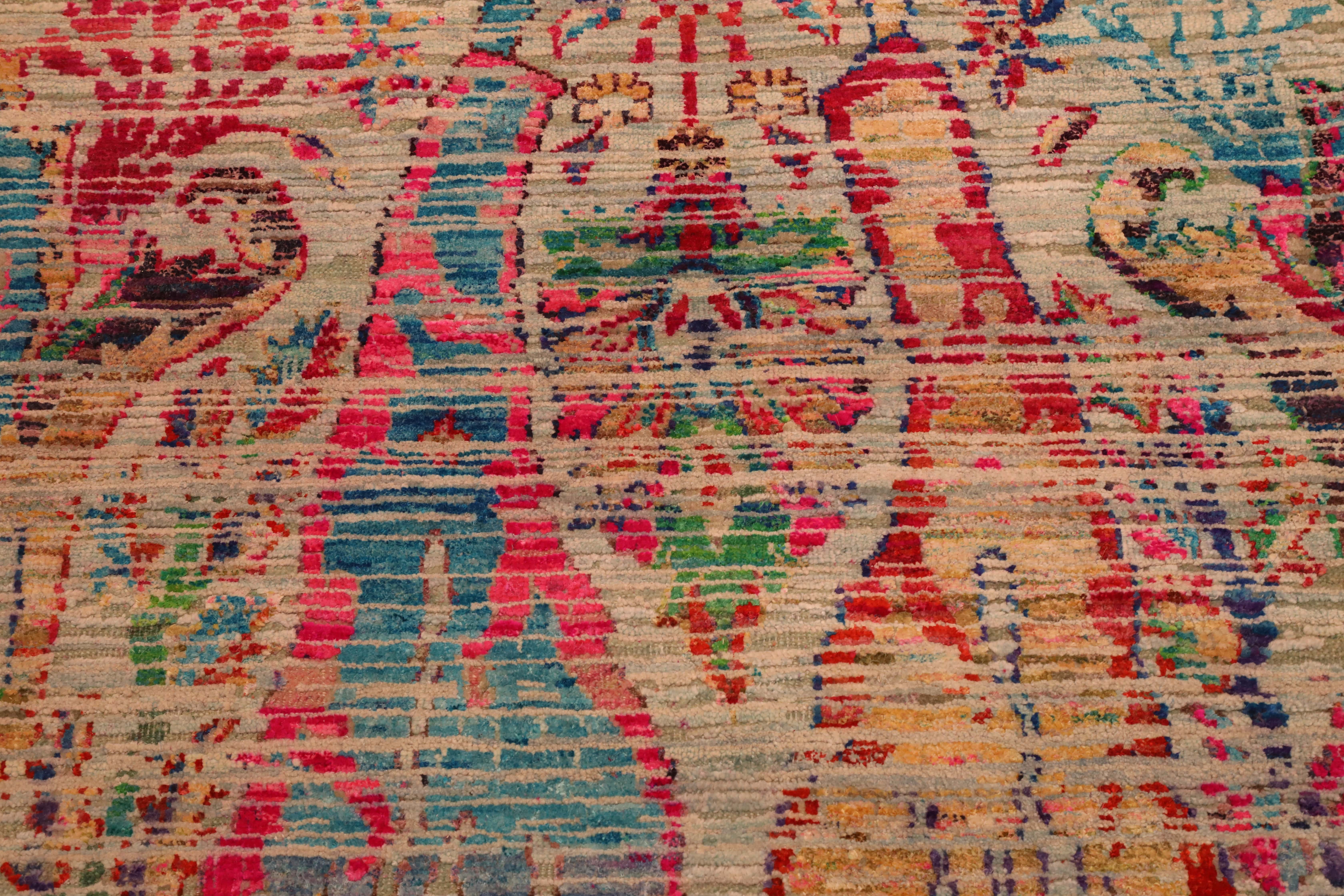 Thumbnail 5 for India Sari Silk Modern / Contemporary Rug 94210