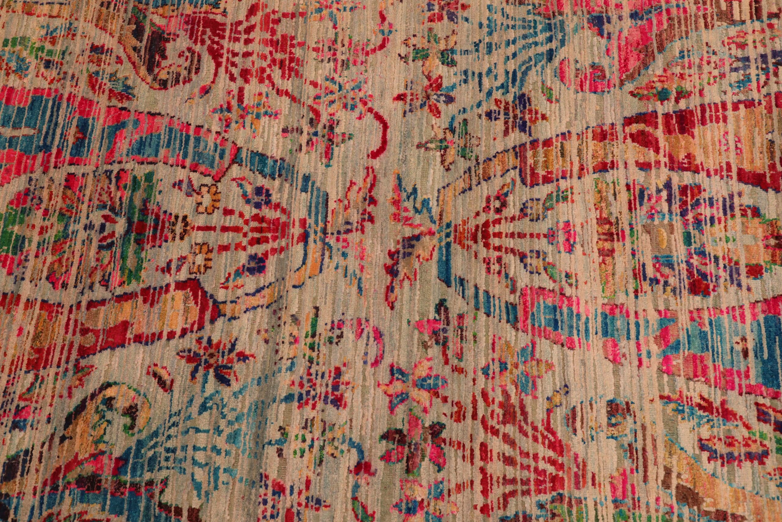 Thumbnail 12 for India Sari Silk Modern / Contemporary Rug 94210