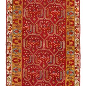 Thumbnail 5 for Antique Turkey Oushak Tribal Rug 92351