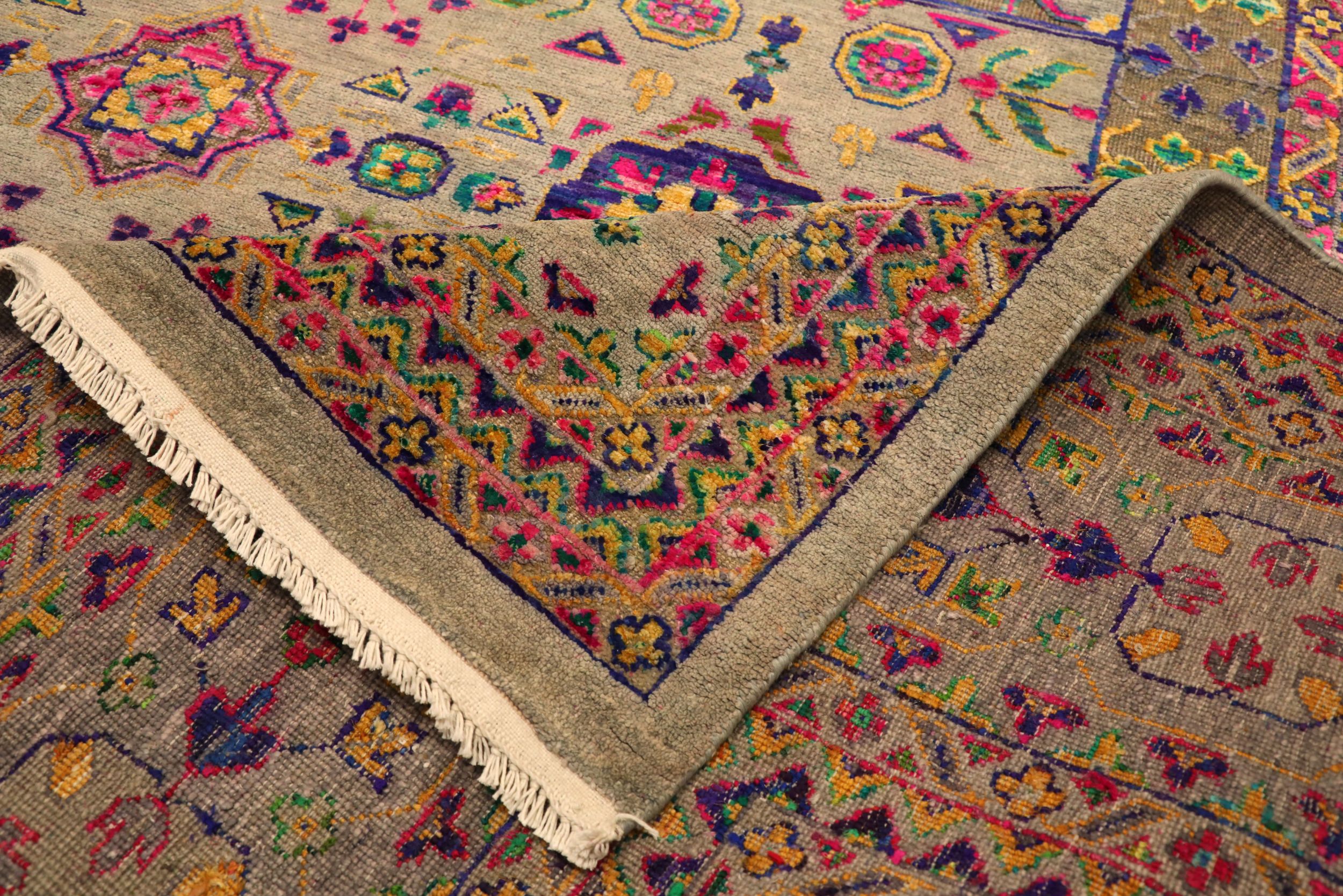 Thumbnail 7 for India Sari Silk Modern / Contemporary Rug 94090