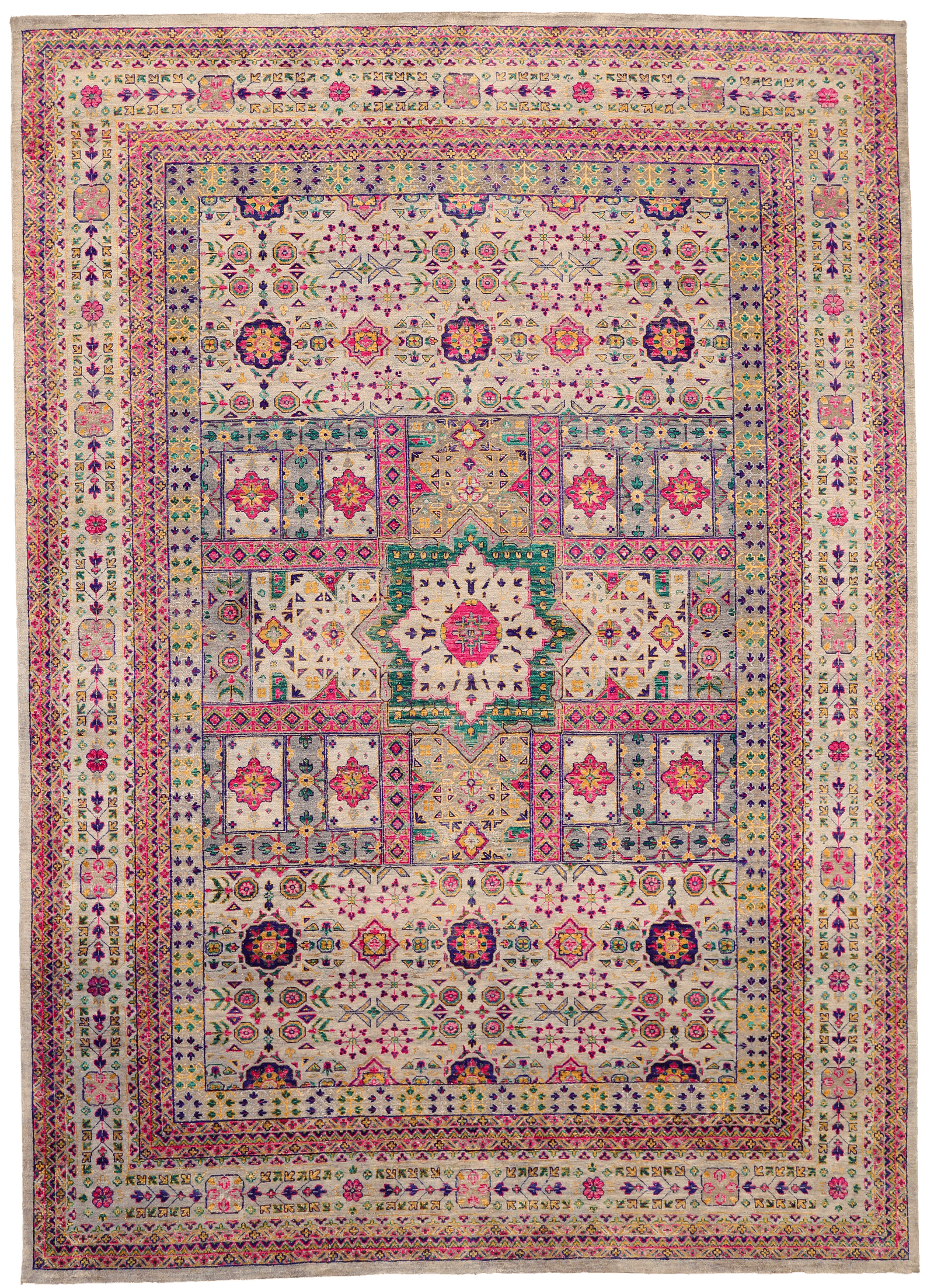 Thumbnail 2 for India Sari Silk Modern / Contemporary Rug 94090