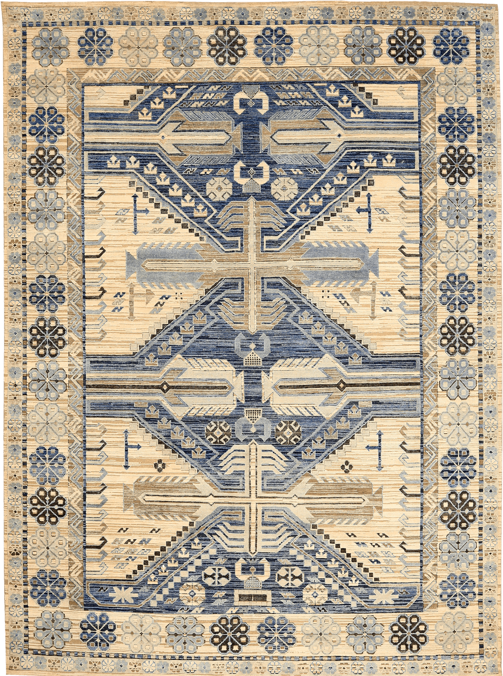 Thumbnail 2 for India Kazakhstan Modern / Contemporary Rug 94105