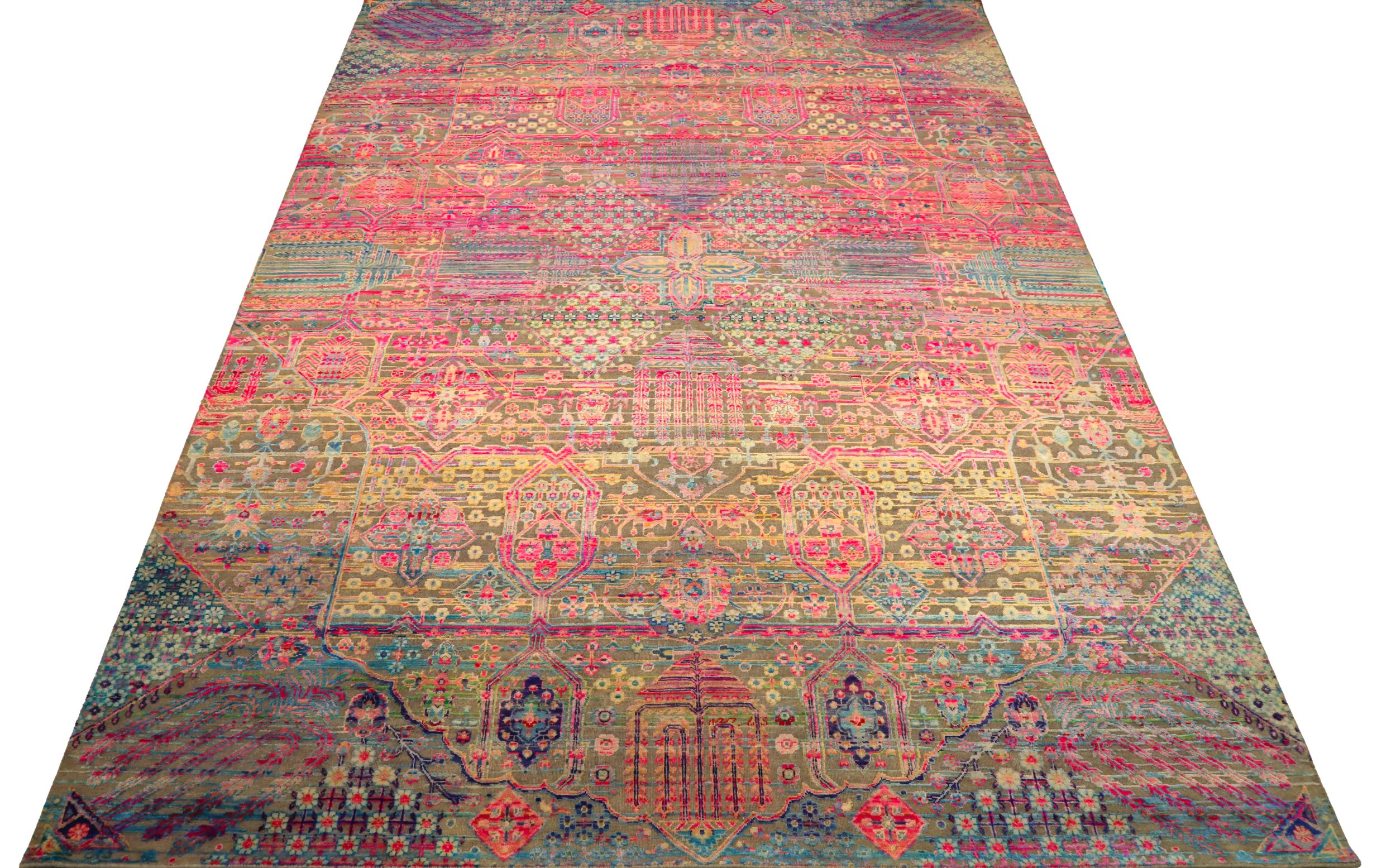 Thumbnail 8 for India Sari Silk Modern / Contemporary Rug 94125