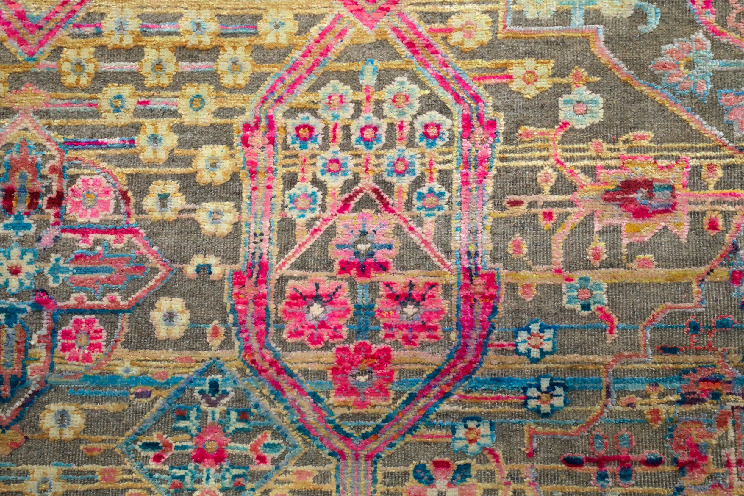 Thumbnail 6 for India Sari Silk Modern / Contemporary Rug 94125