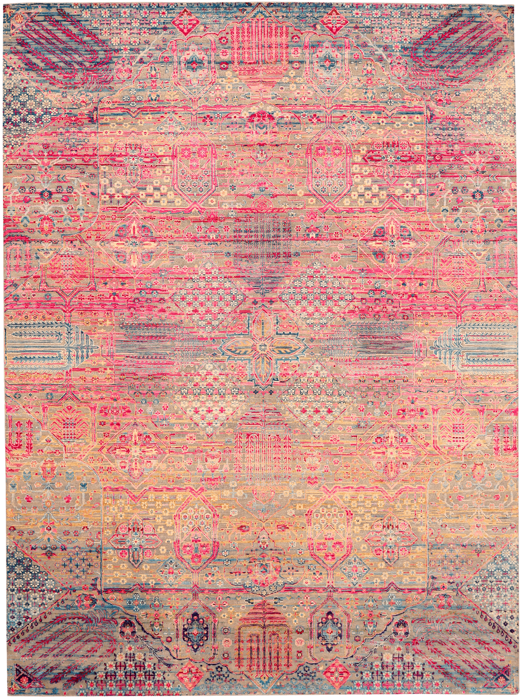Thumbnail 2 for India Sari Silk Modern / Contemporary Rug 94125
