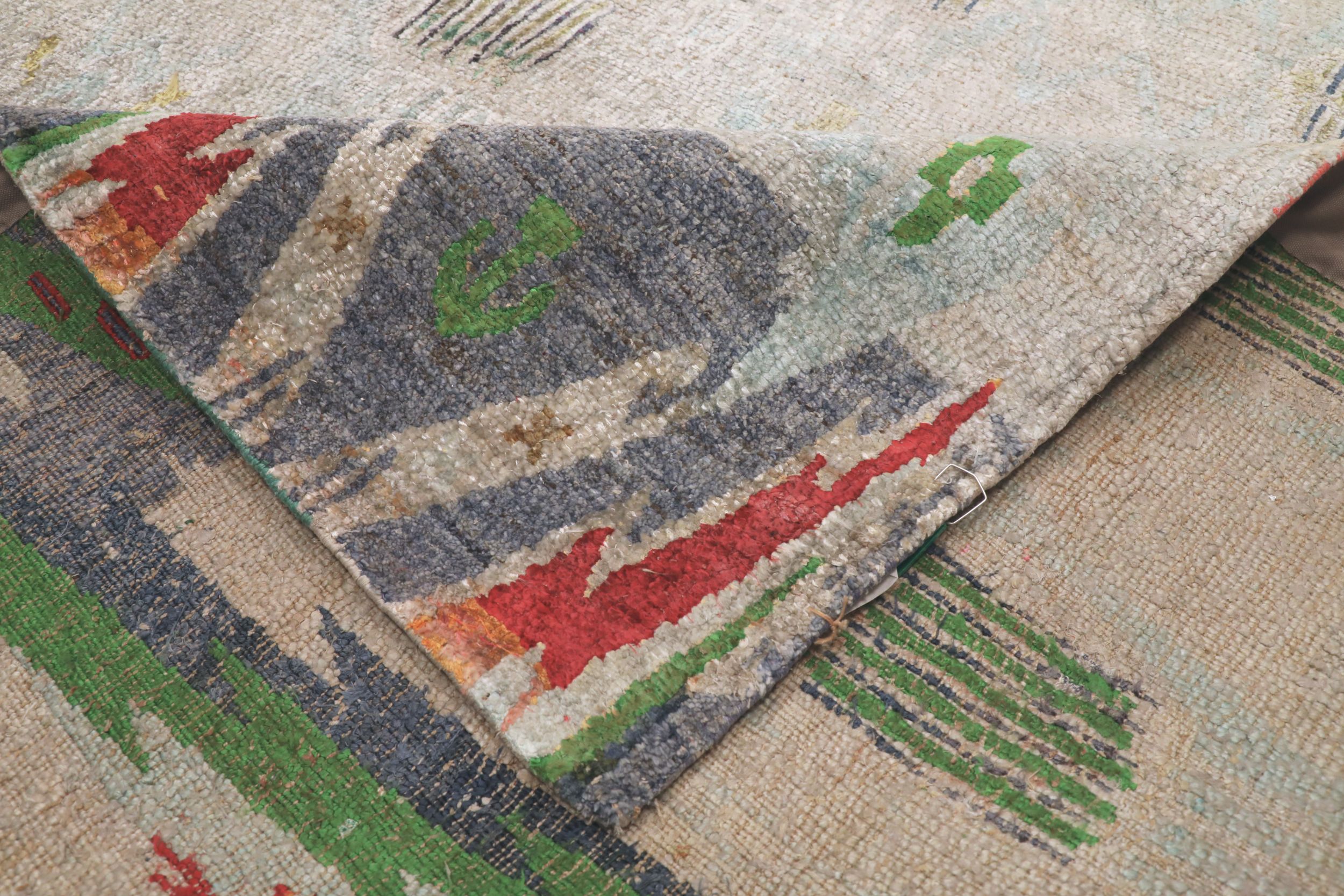 Thumbnail 7 for India Sari Silk Modern / Contemporary Rug 94131