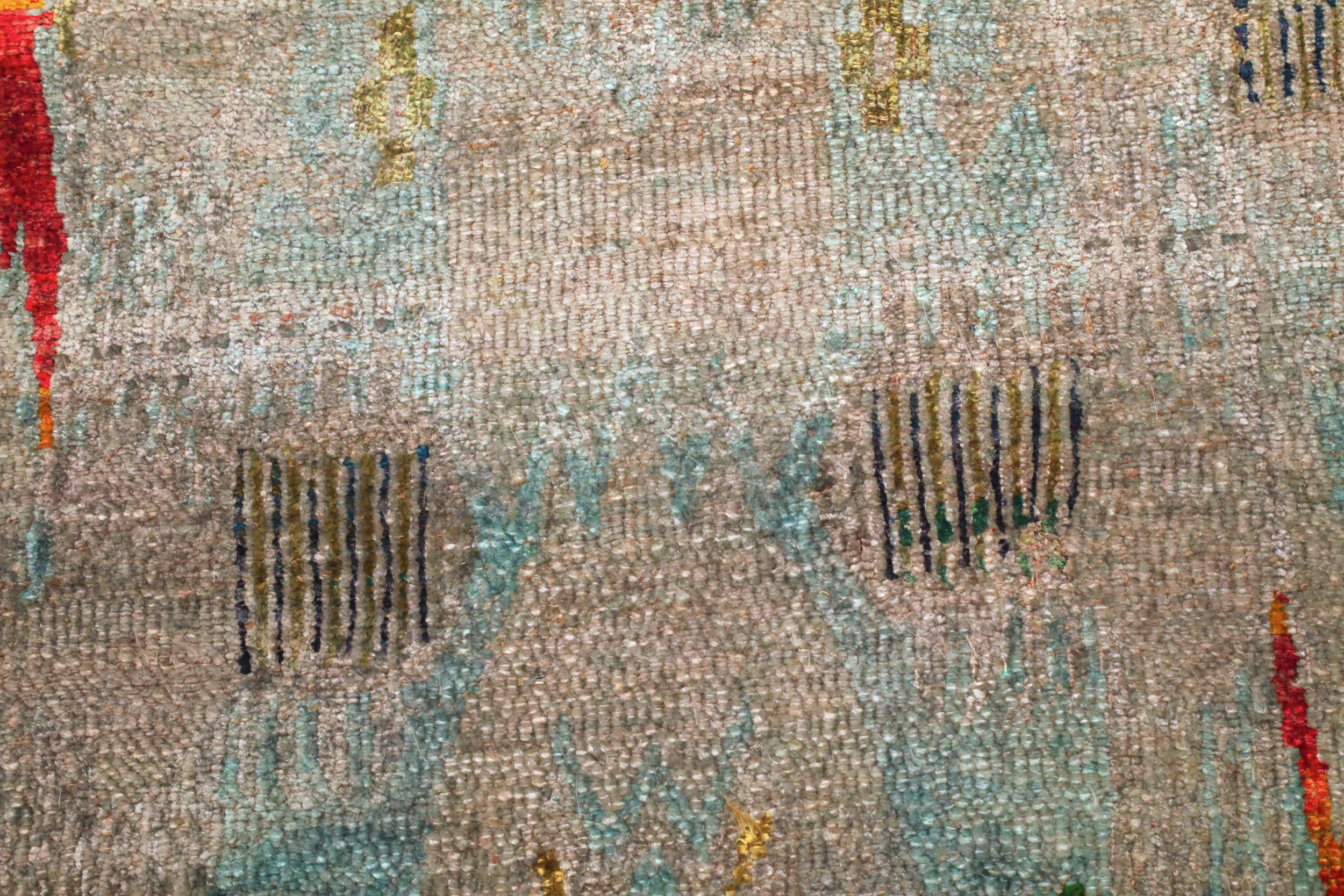 Thumbnail 6 for India Sari Silk Modern / Contemporary Rug 94131