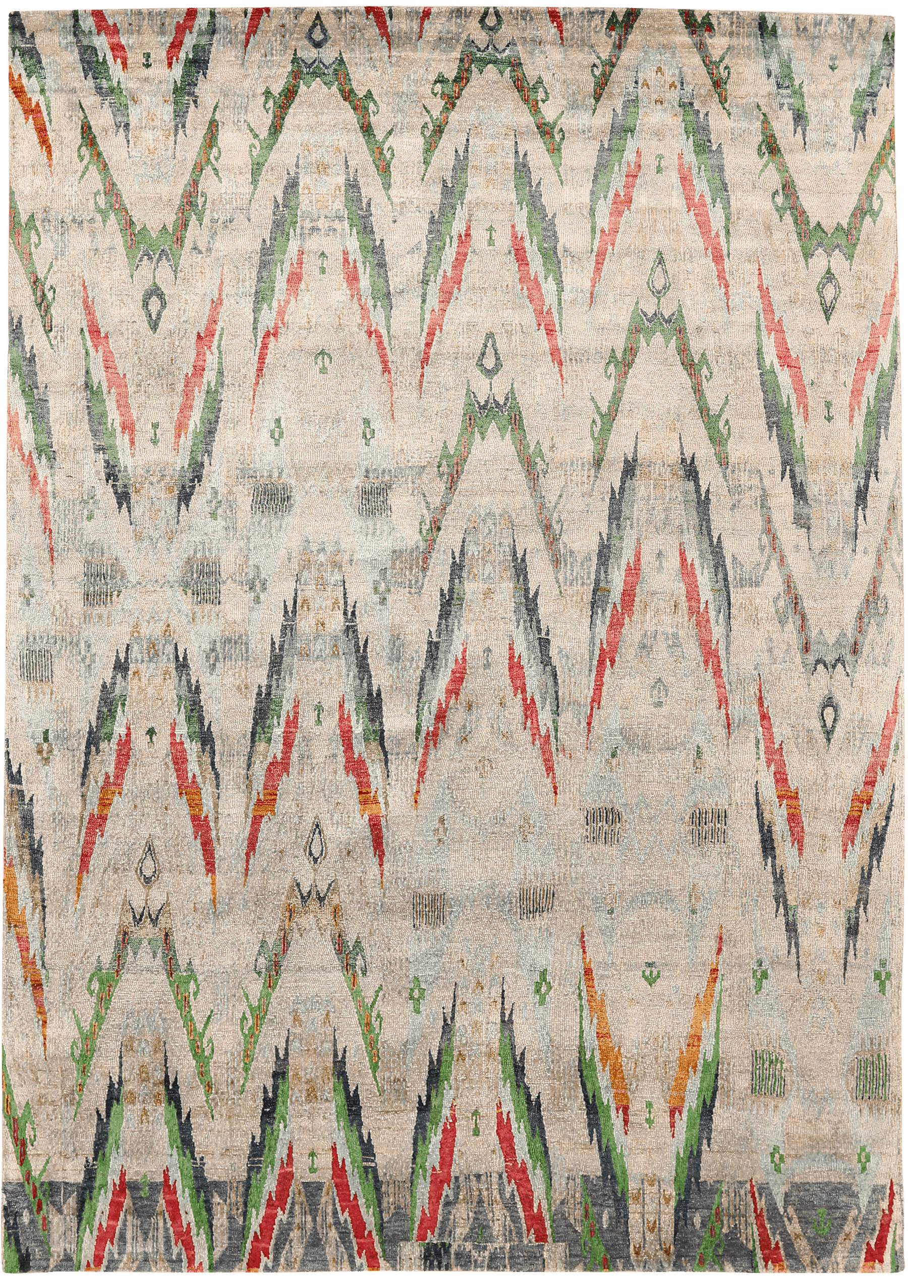 Thumbnail 2 for India Sari Silk Modern / Contemporary Rug 94131