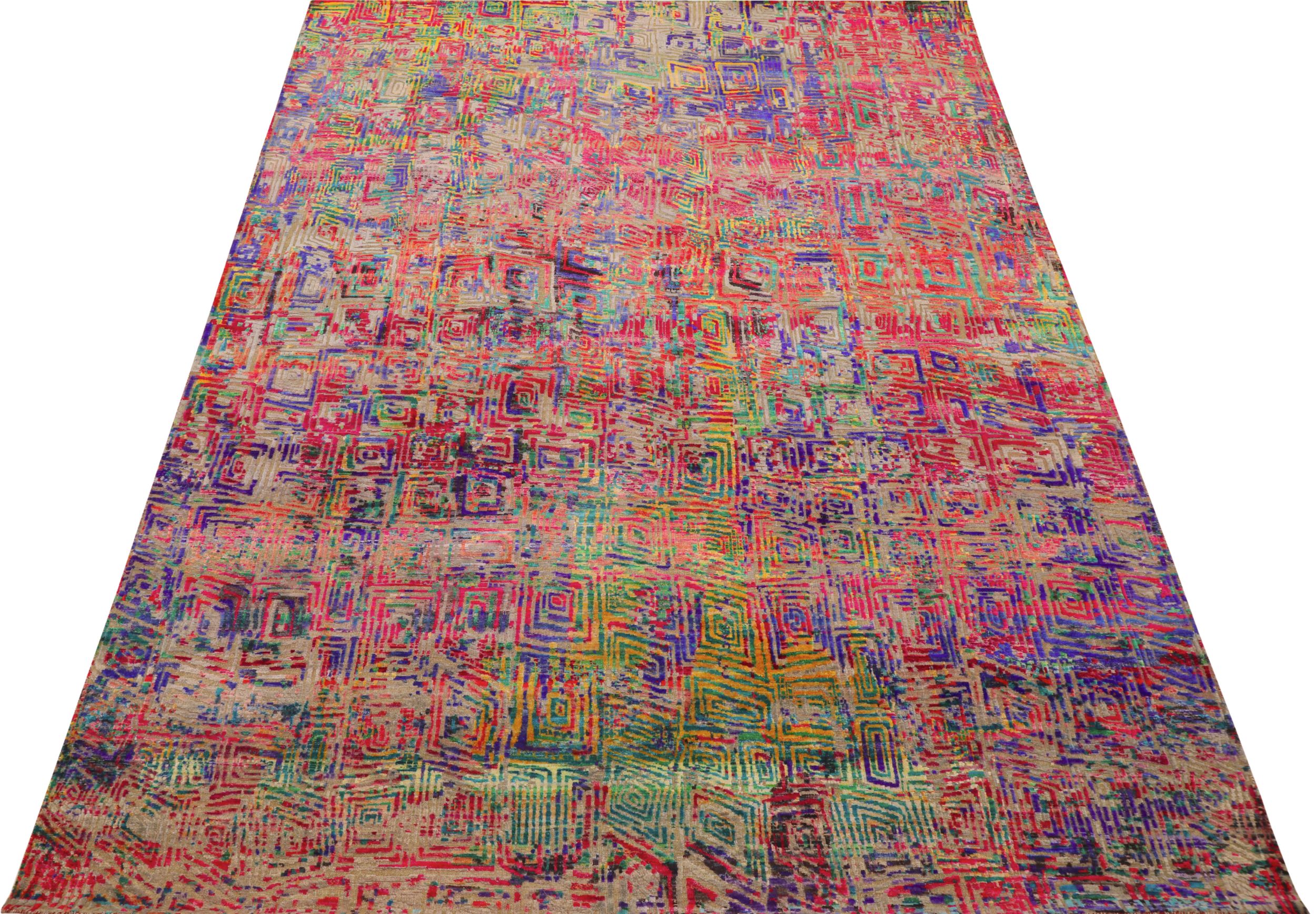 Thumbnail 8 for India Sari Silk Modern / Contemporary Rug 94134