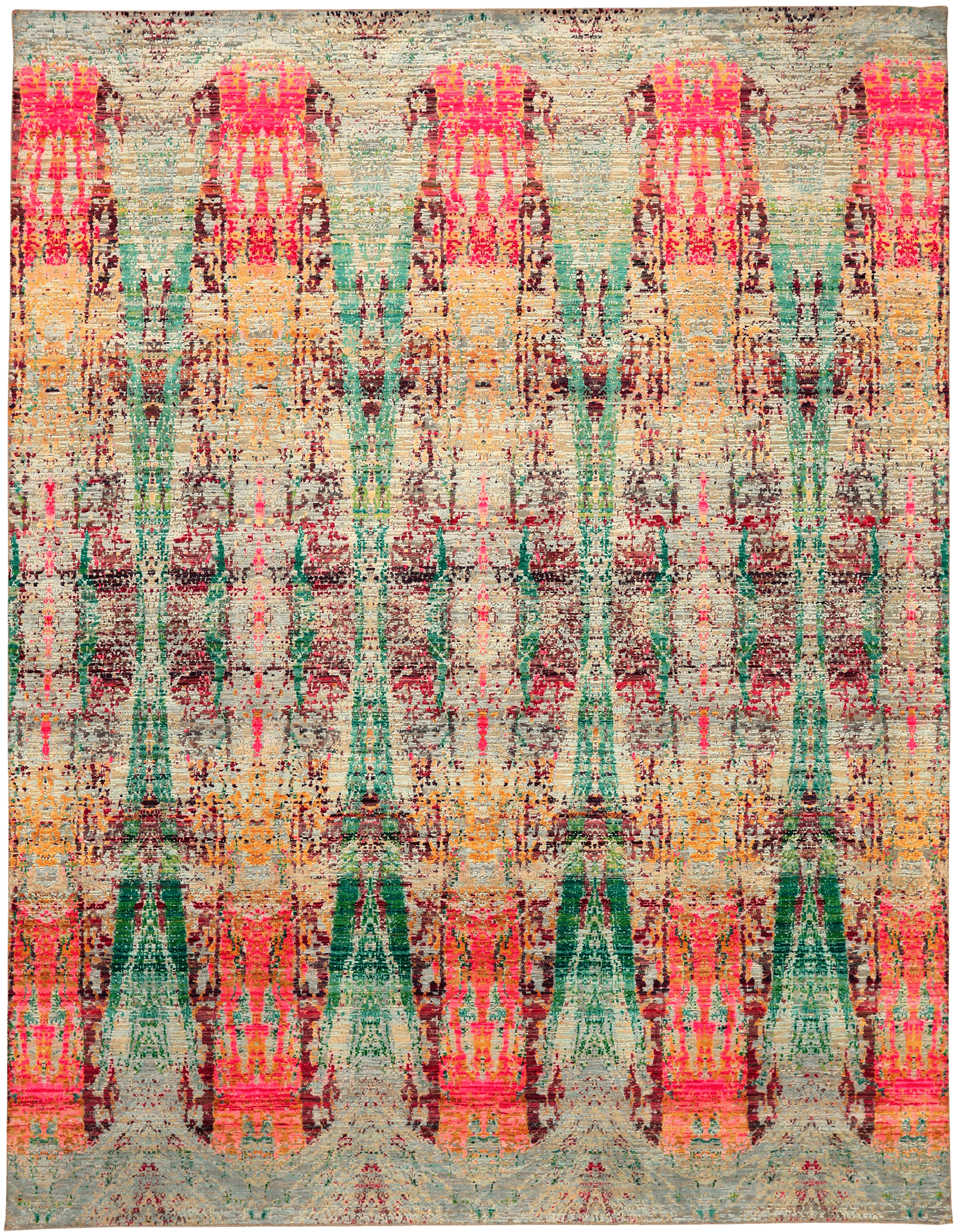 Thumbnail 2 for India Sari Silk Modern / Contemporary Rug 94164