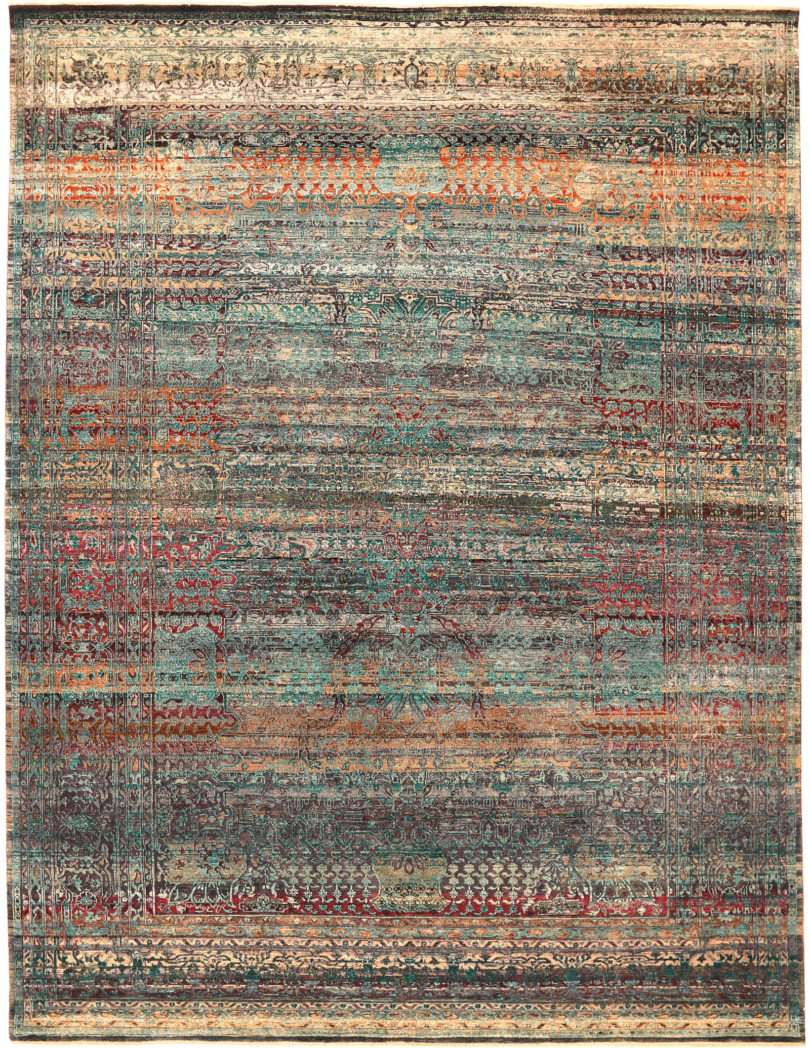 Thumbnail 2 for India Tabriz Modern / Contemporary Rug 94165