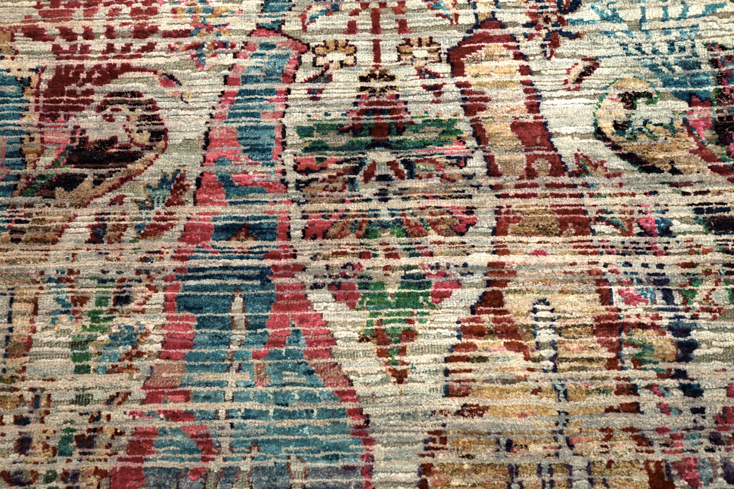 Thumbnail 11 for India Sari Silk Modern / Contemporary Rug 94210