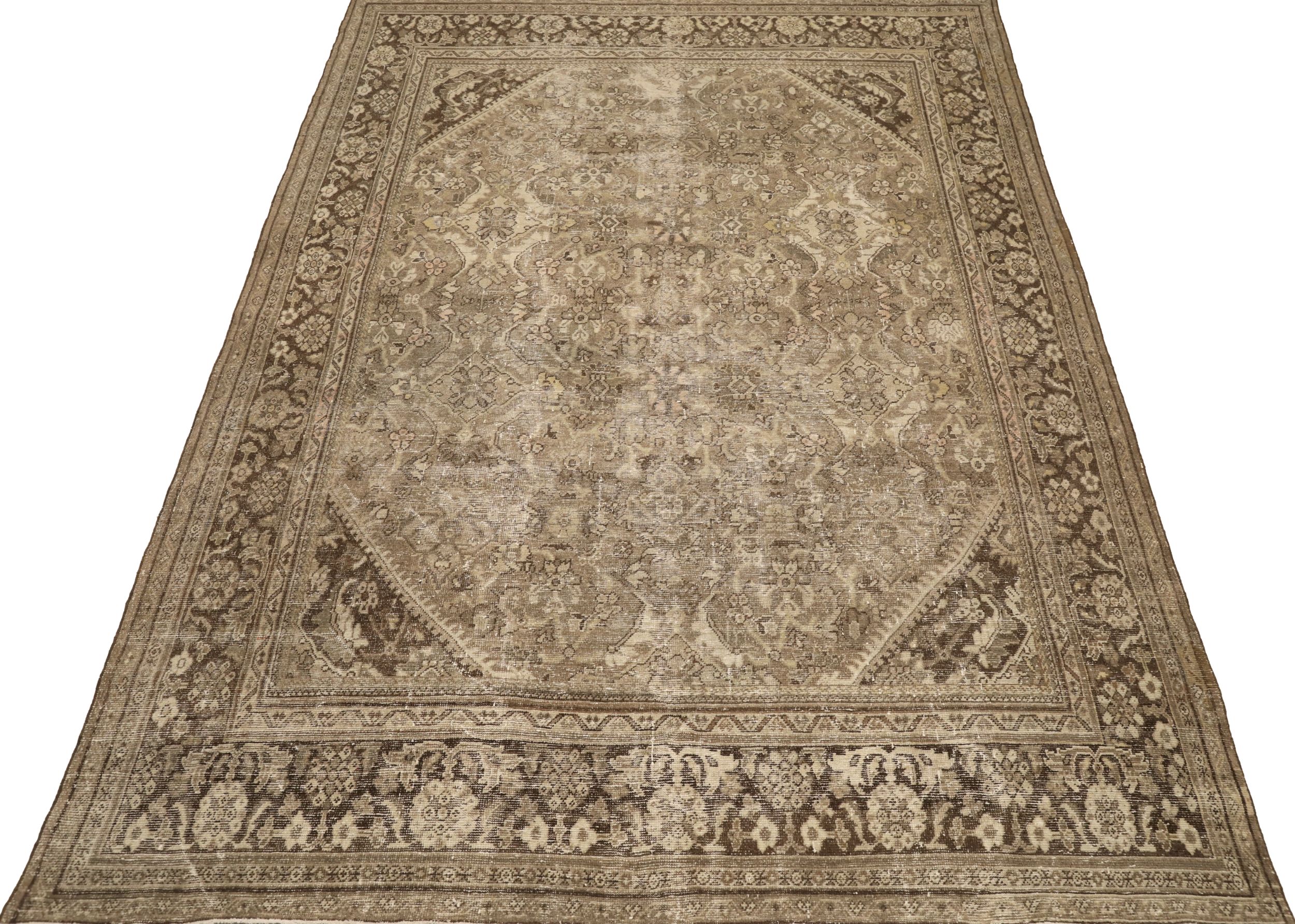 Thumbnail 6 for Antique Persian Mahal Traditional Rug 94555