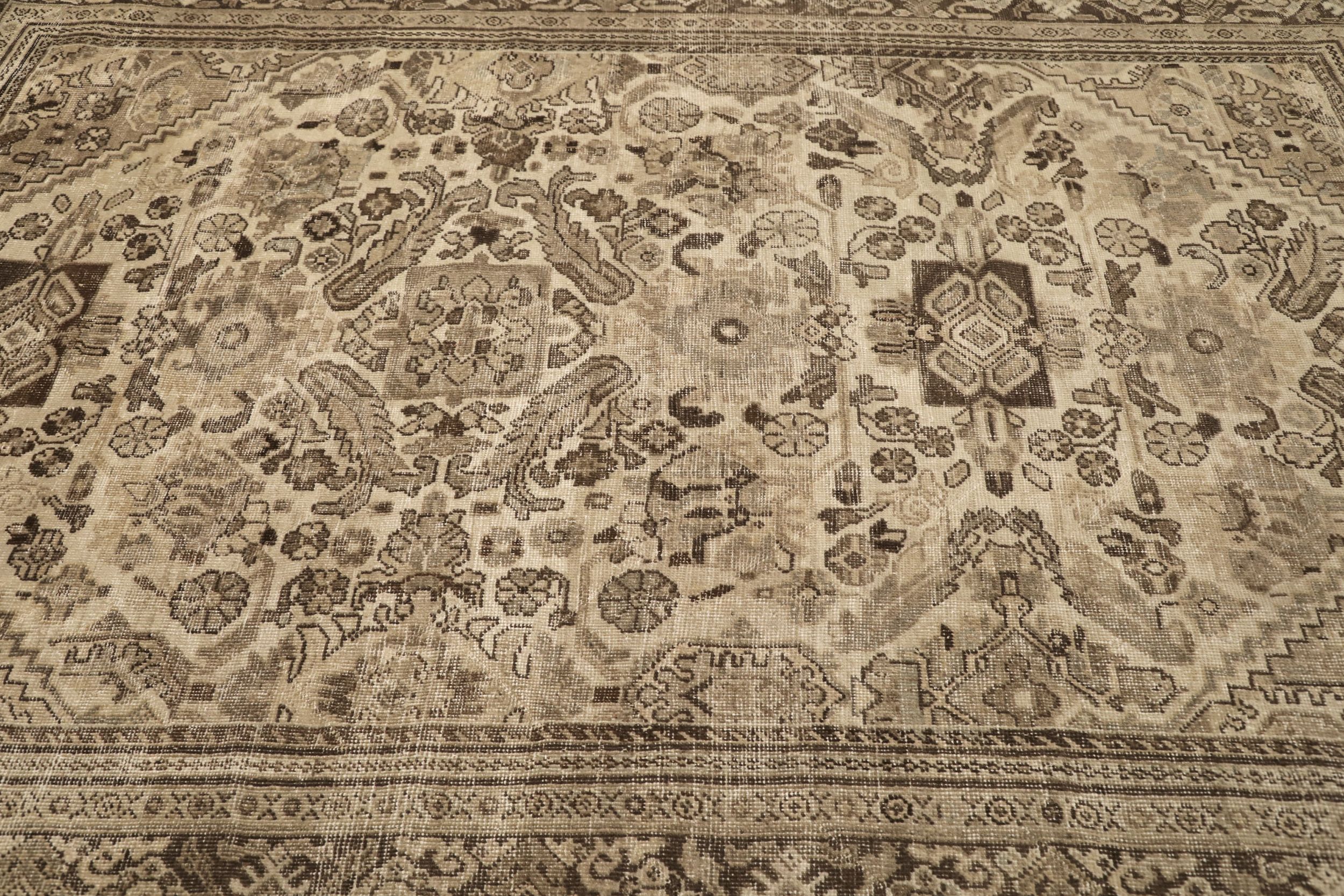 Thumbnail 4 for Antique Persian Mahal Traditional Rug 94556