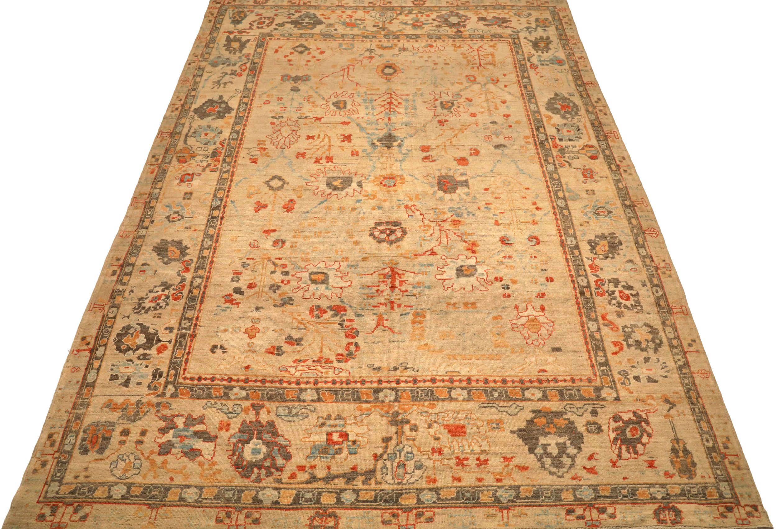 Thumbnail 10 for Turkey Oushak Tribal Rug 94609